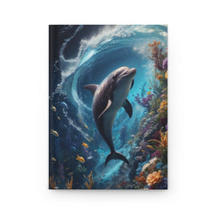 Deep Dive Dolphin Hardcover Journal