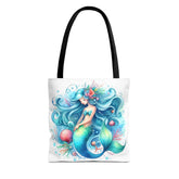 Blue sleepy mermaid Tote Bag (AOP)