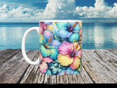 Rainbow Hibiscus Ceramic Mug (11oz, 15oz)