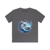Enchanting Mermaid Kids' Black T-Shirt – Softstyle Fit
