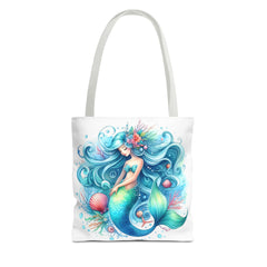 Blue sleepy mermaid Tote Bag (AOP)
