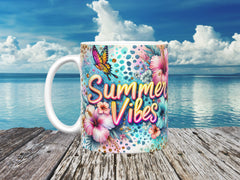 Colorful Summer Vibes Ceramic Mug, (11oz, 15oz)