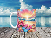 Stunning Beach Sunset Ceramic Mug, (11oz, 15oz)