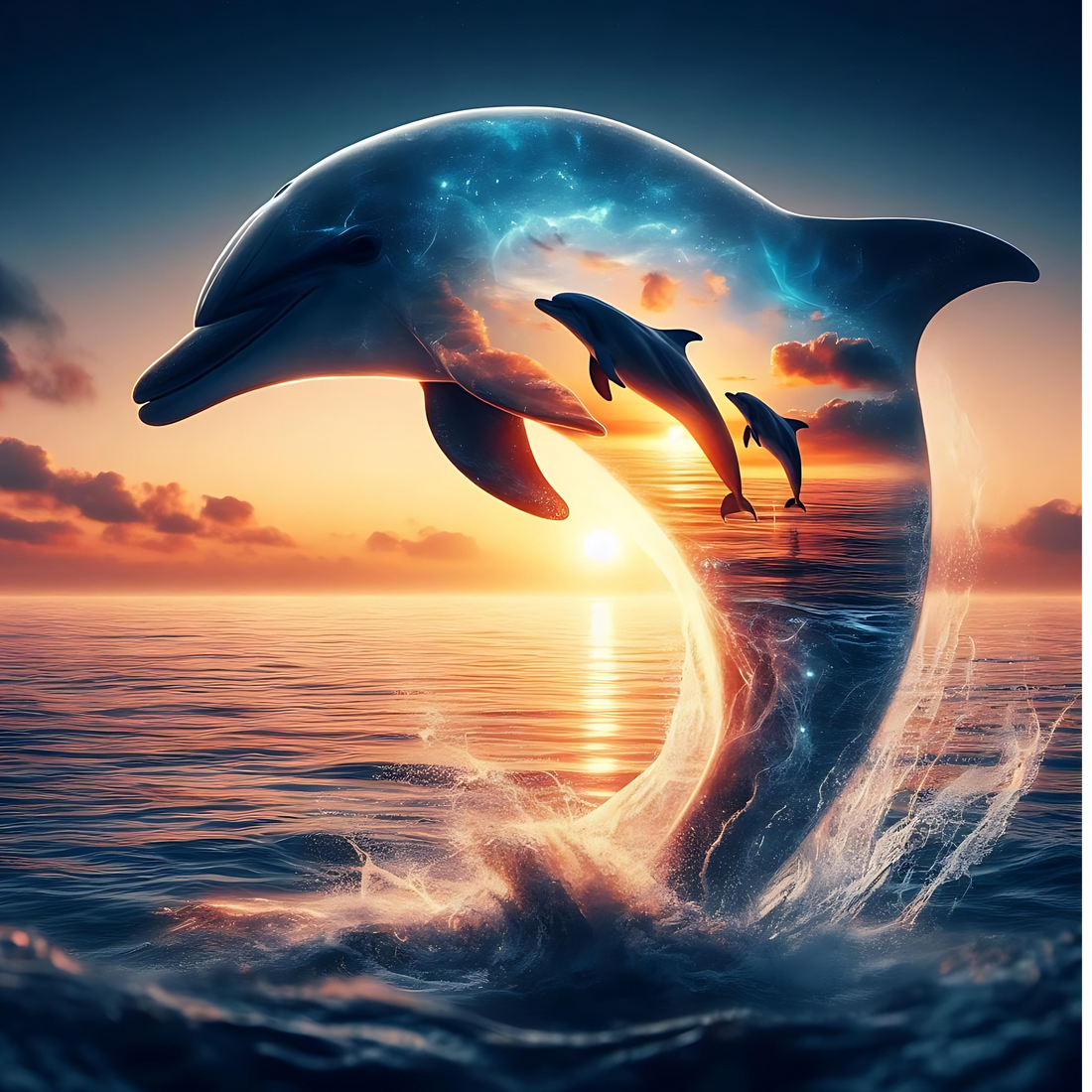 3 Dolphin Sunset