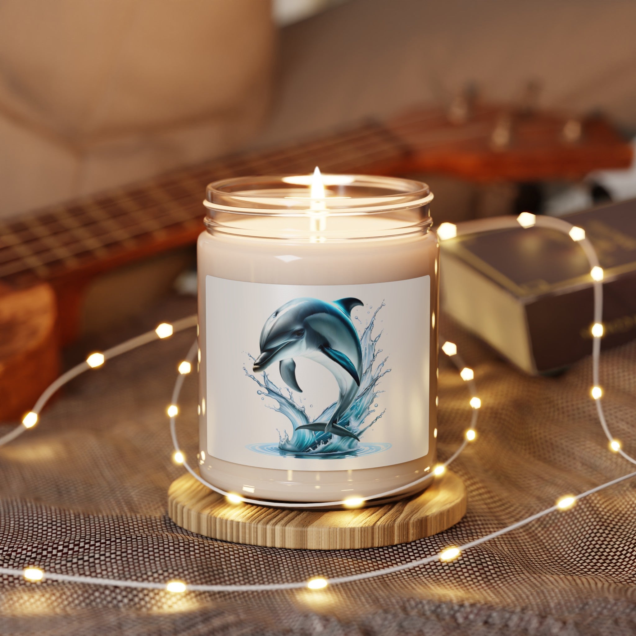 Blue dolphin Scented Soy Candle, 9oz