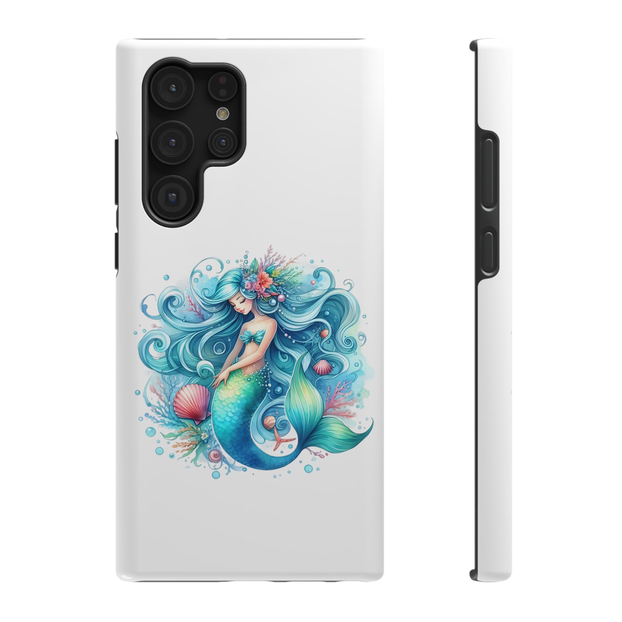 Dreamy Mermaid White Case for phone – Impact Resistant