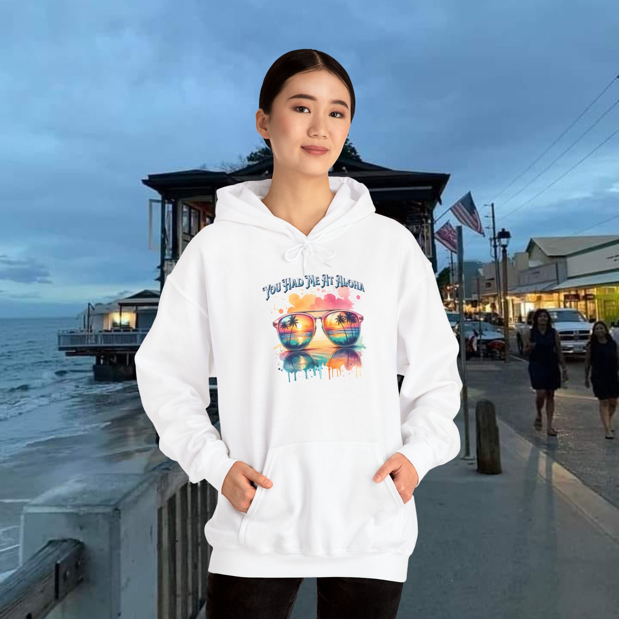 You Had Me At Aloha Hooded Sweatshirt Unisex Heavy Blend