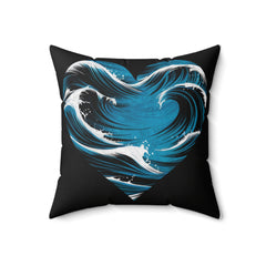 Ocean wave Spun Polyester Square Pillow