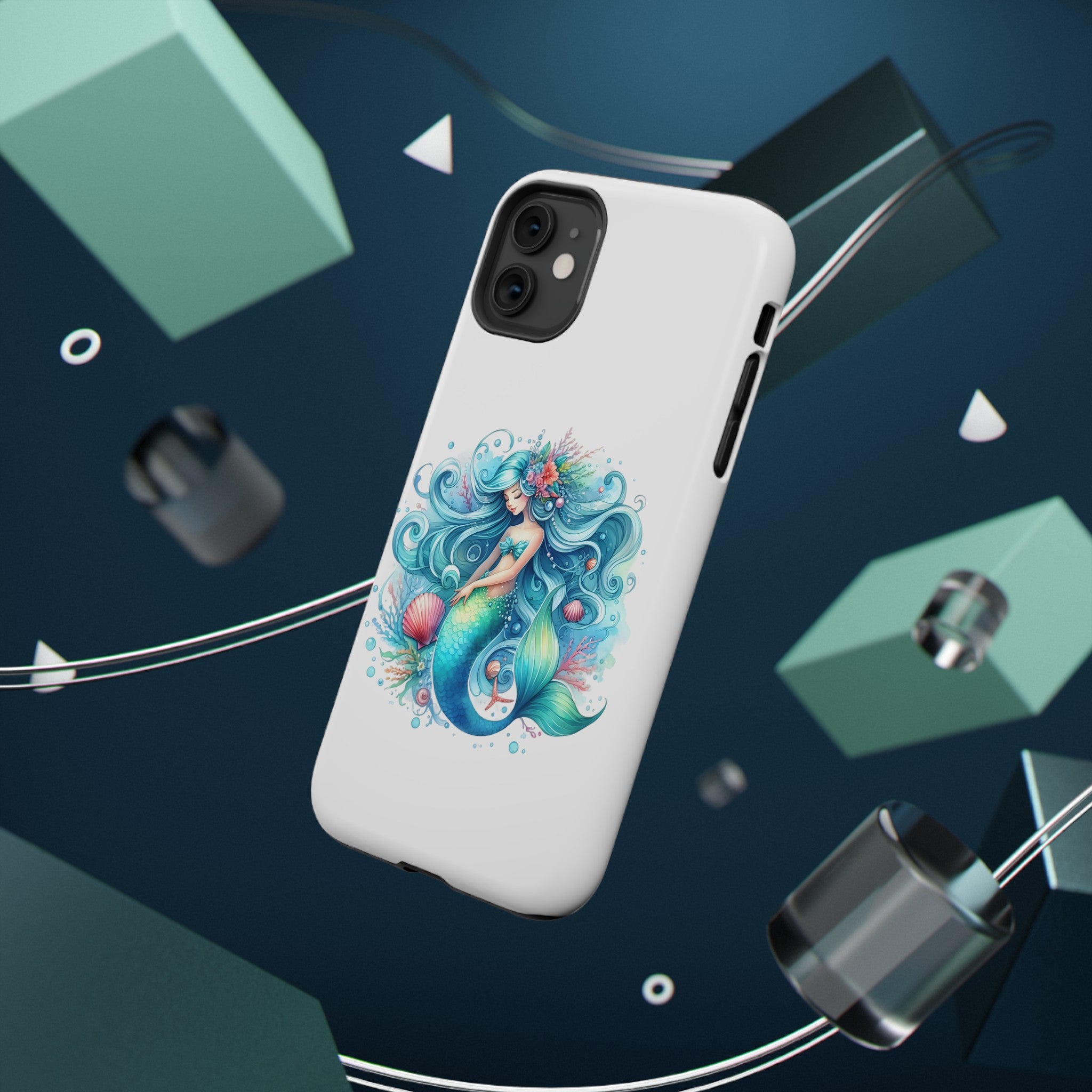 Dreamy Mermaid White Case for phone – Impact Resistant
