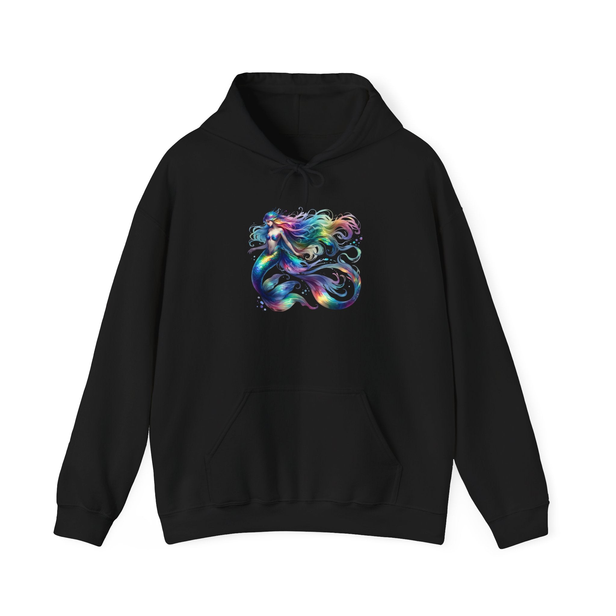 Rainbow Mermaid Hooded Sweatshirt Unisex Heavy Blend