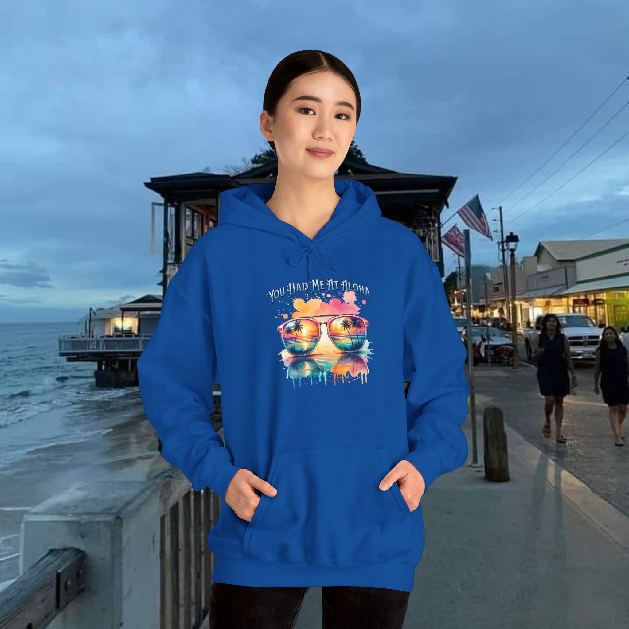 You Had Me At Aloha Hooded Sweatshirt Unisex Heavy Blend