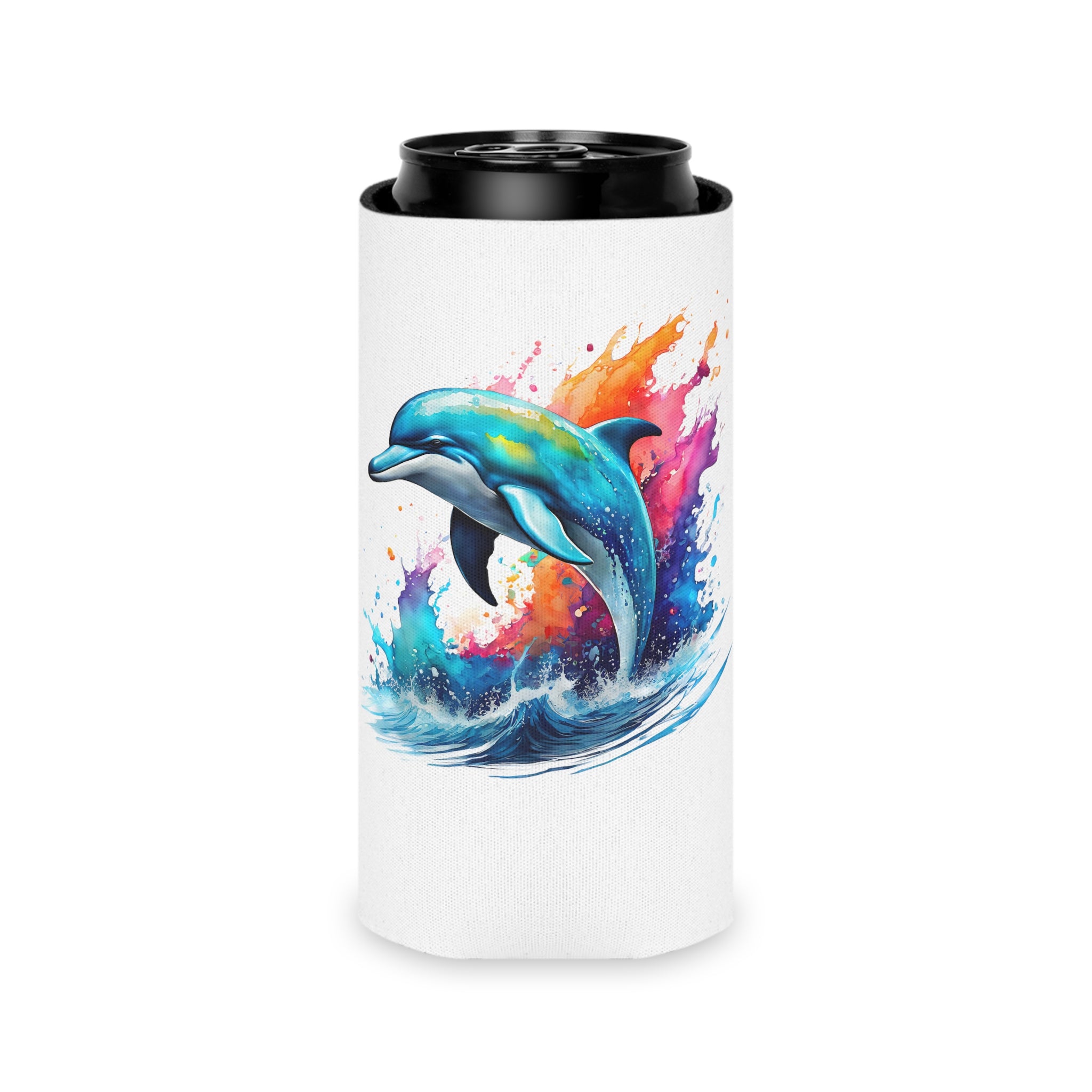 Can Cooler -Rainbow Dolphin