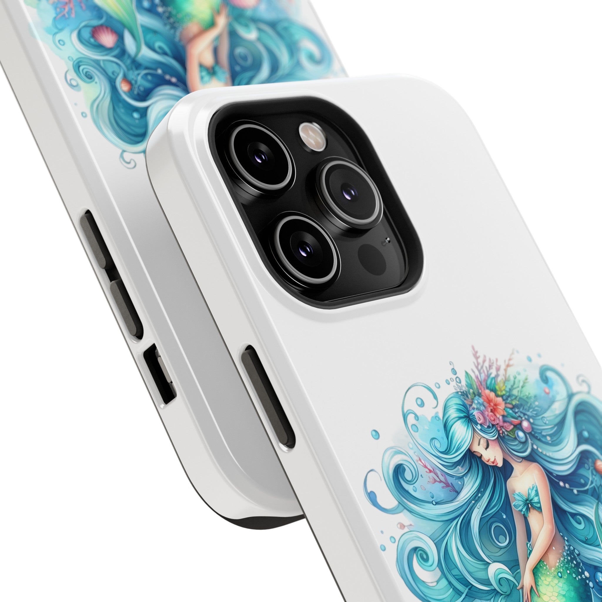 Dreamy Mermaid White Case for phone – Impact Resistant