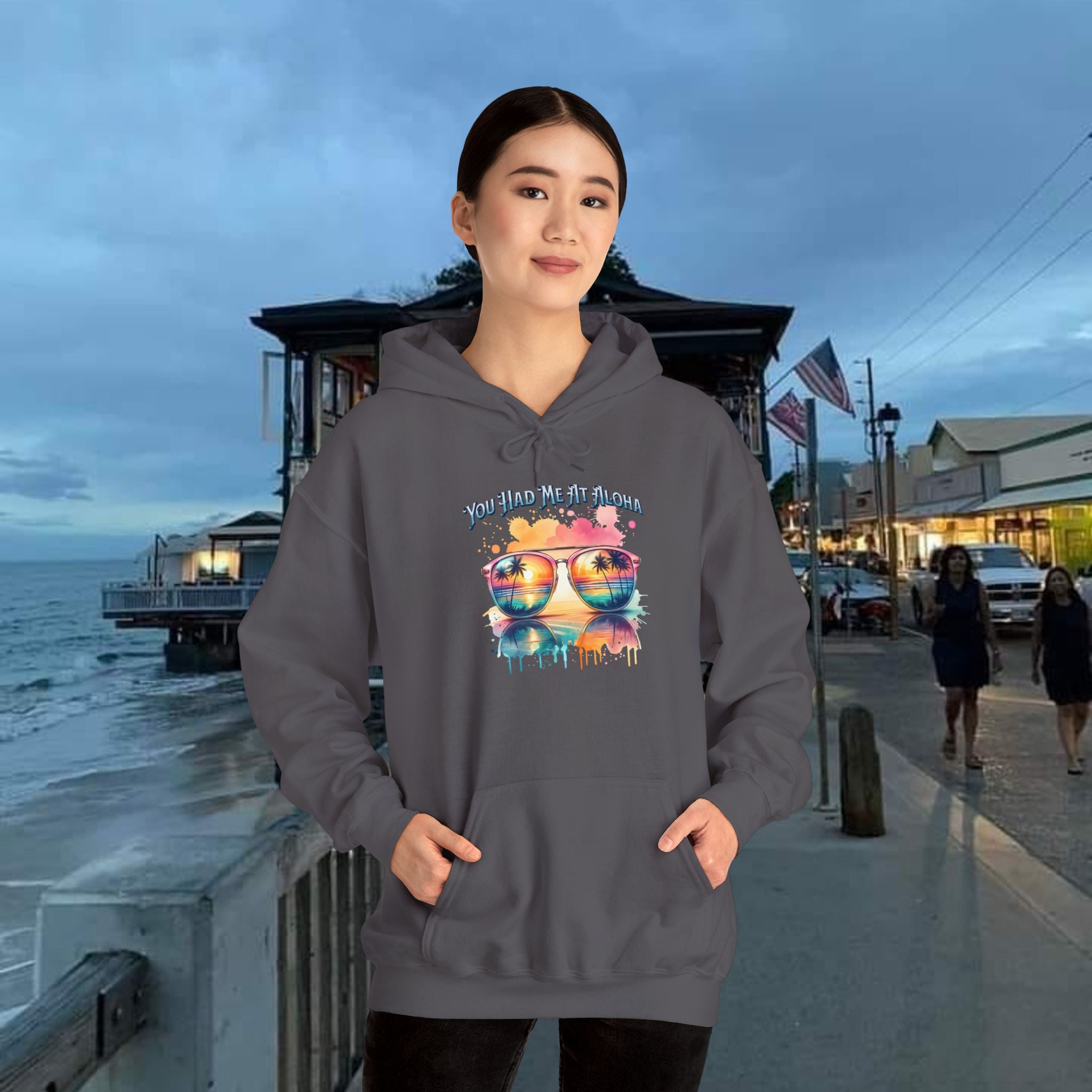 You Had Me At Aloha Hooded Sweatshirt Unisex Heavy Blend