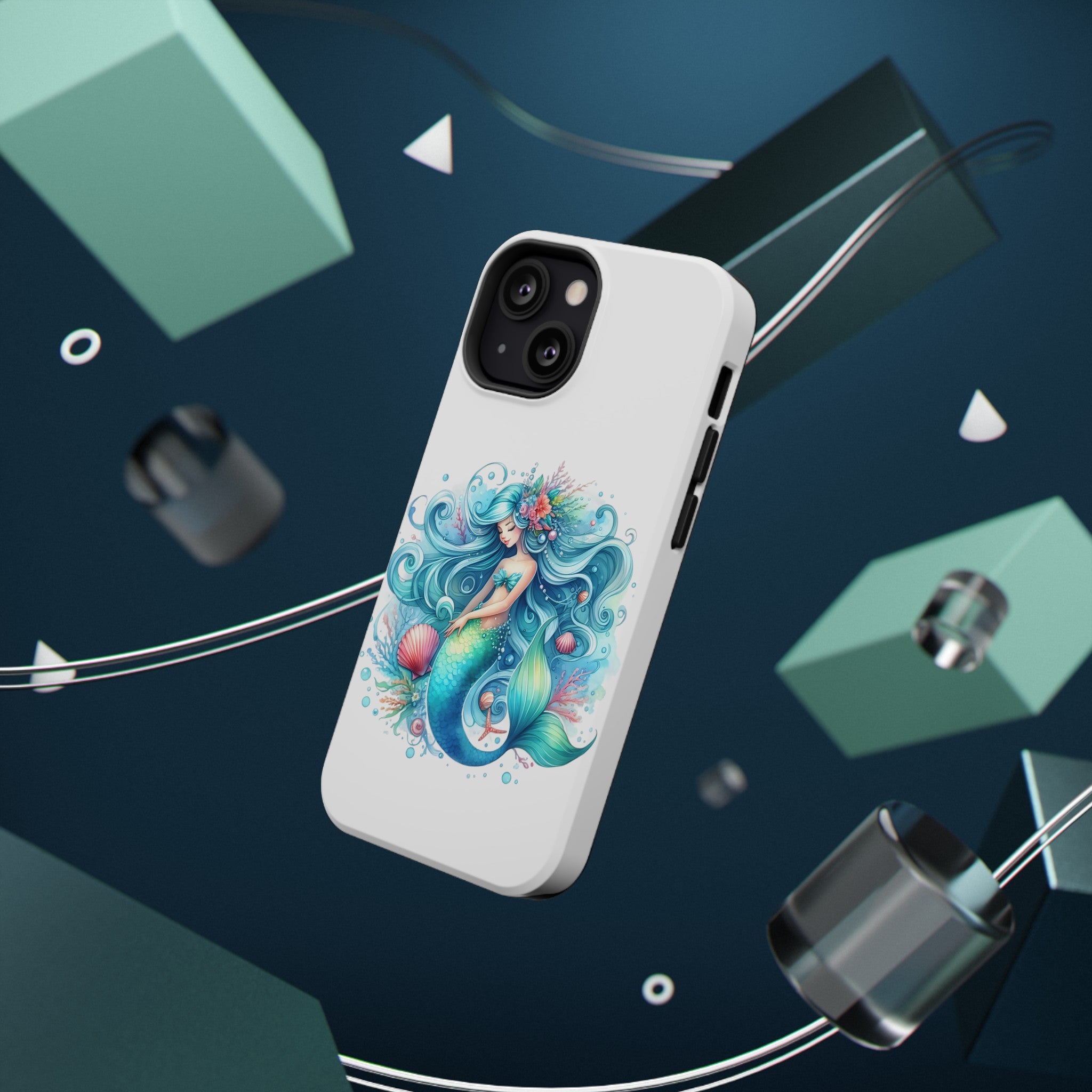 Dreamy Mermaid White Case for phone – Impact Resistant