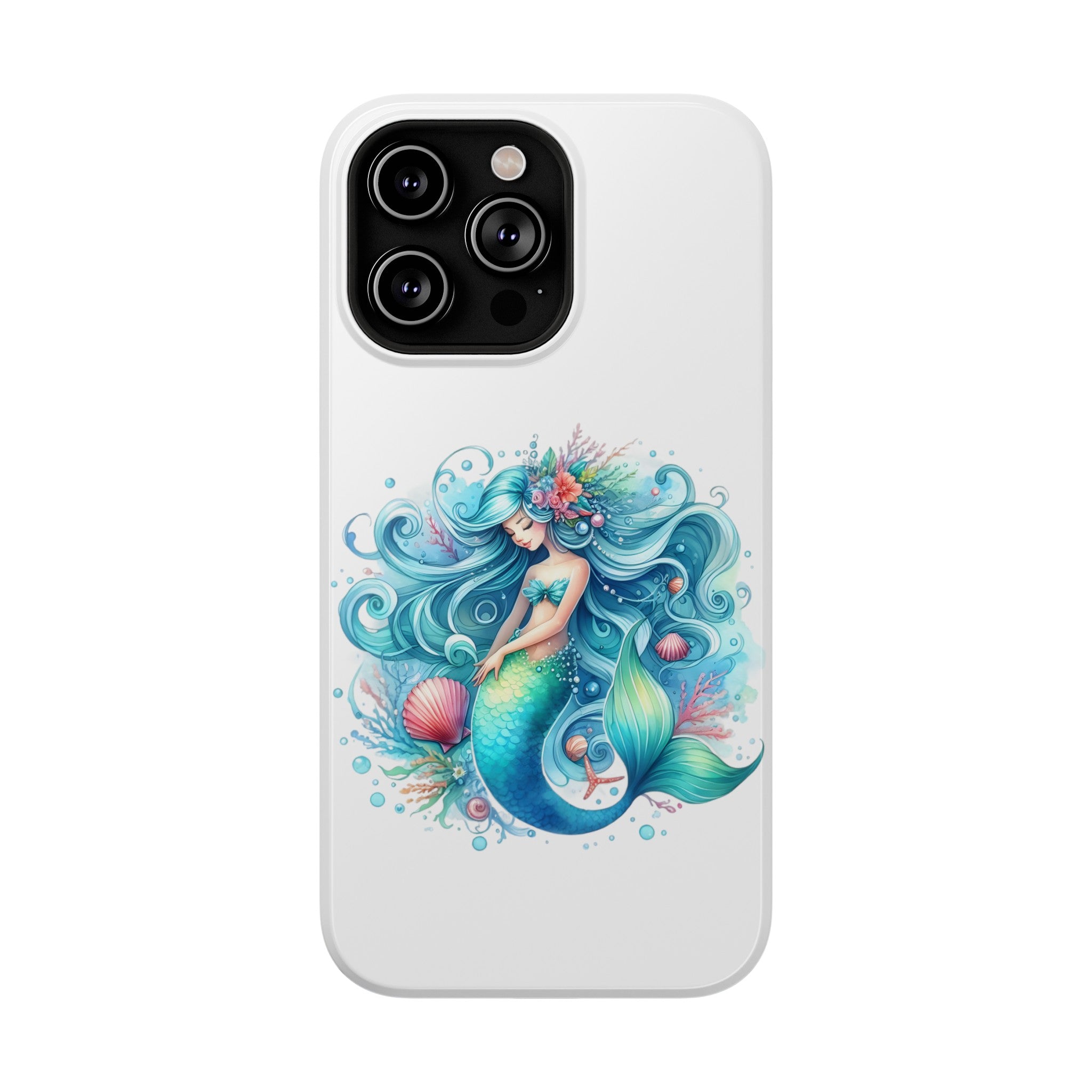 Dreamy Mermaid White Case for phone – Impact Resistant