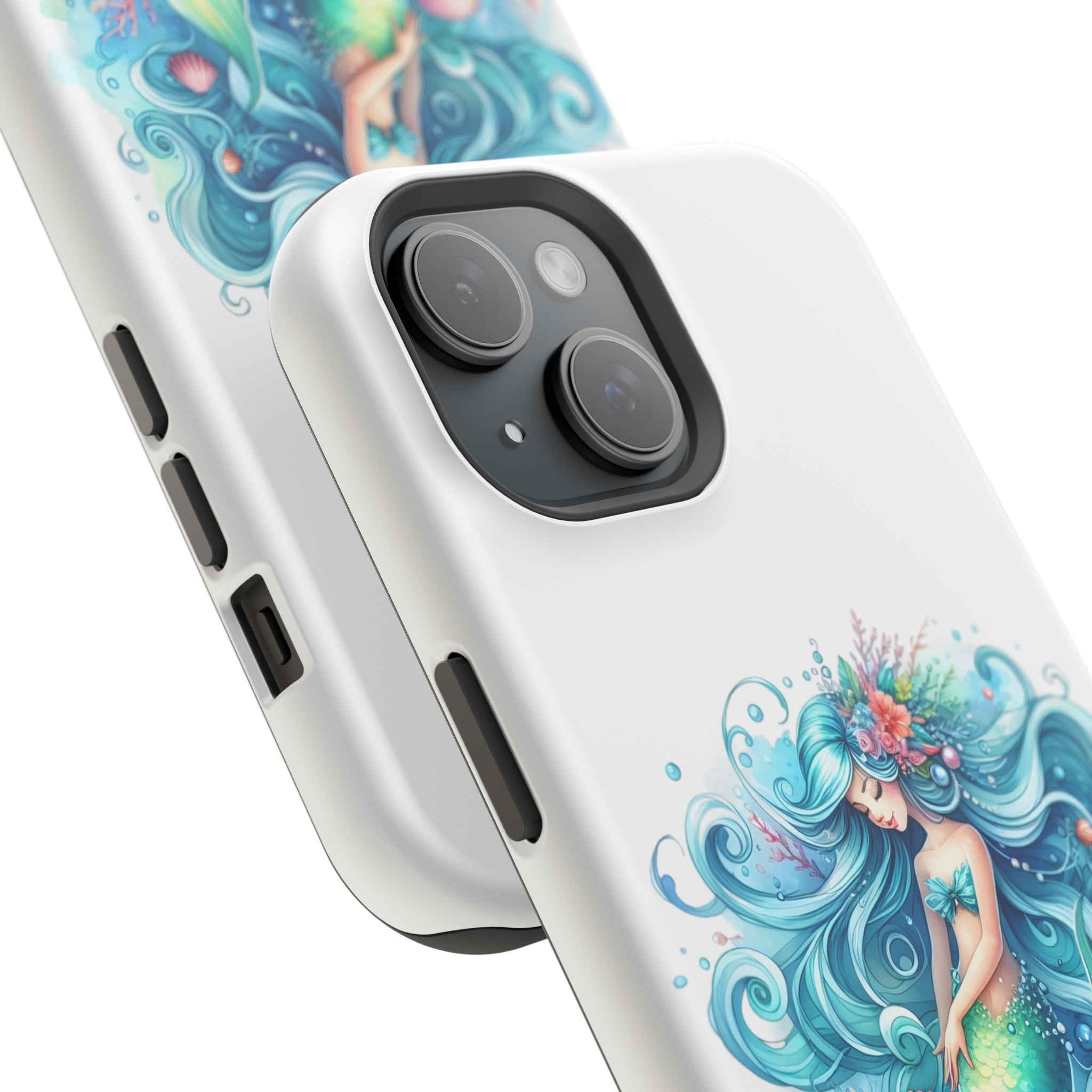 Dreamy Mermaid White Case for phone – Impact Resistant