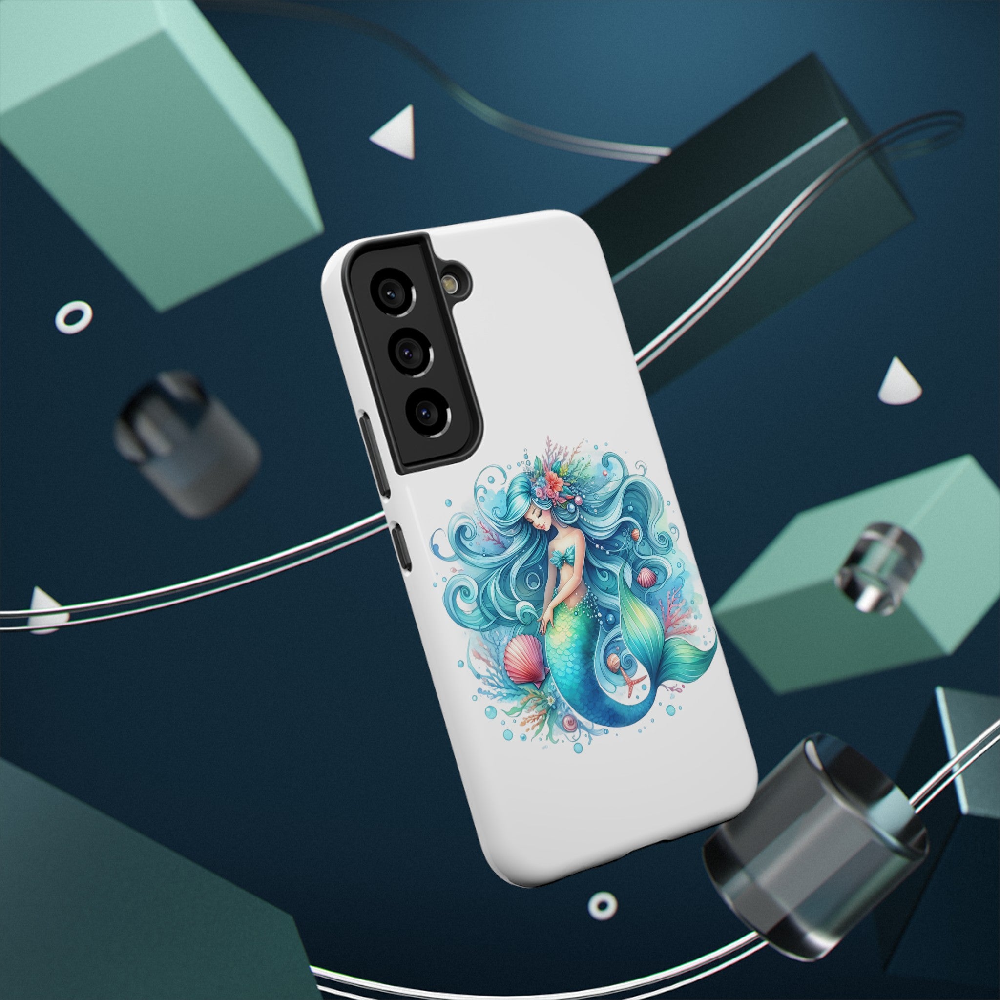 Dreamy Mermaid White Case for phone – Impact Resistant