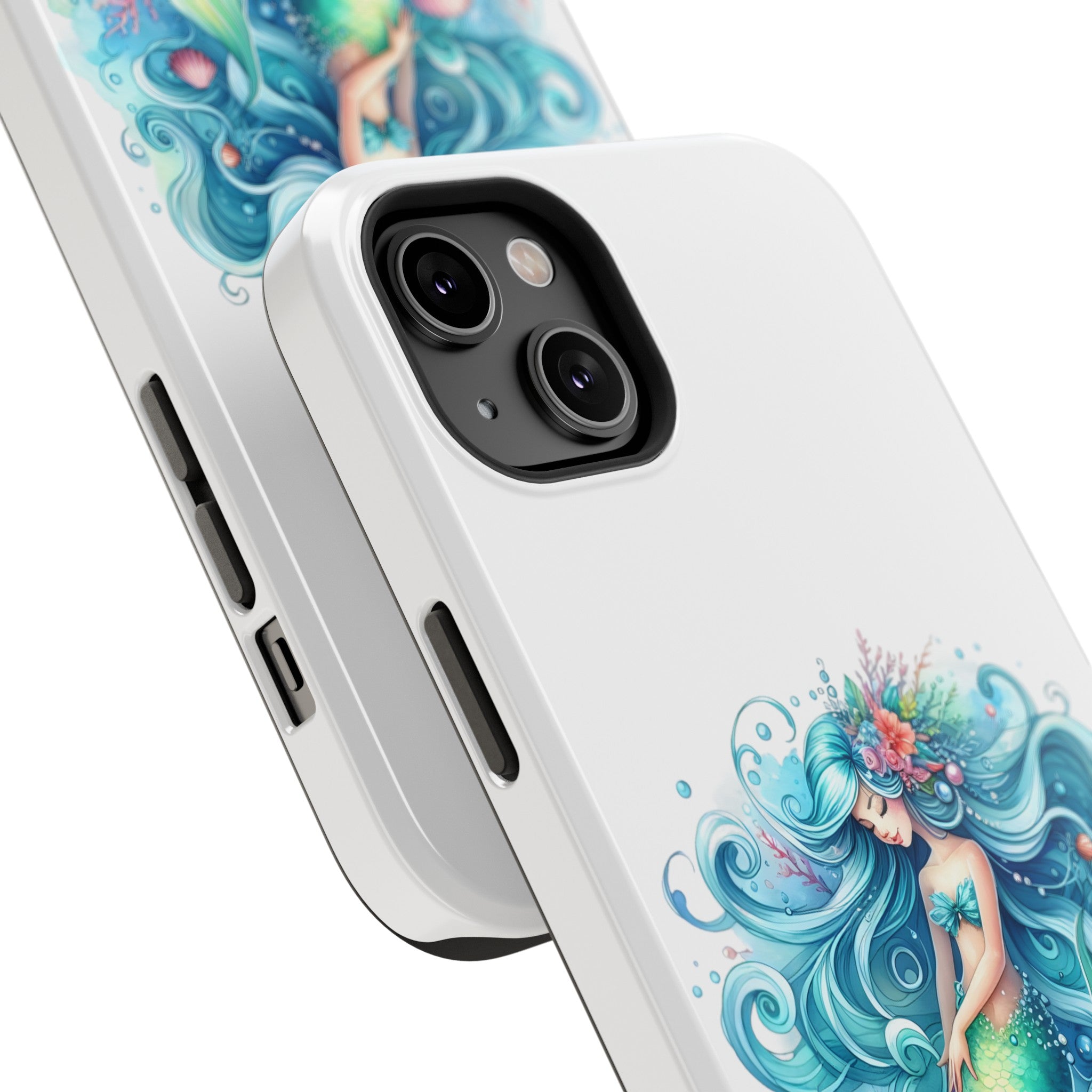 Dreamy Mermaid White Case for phone – Impact Resistant