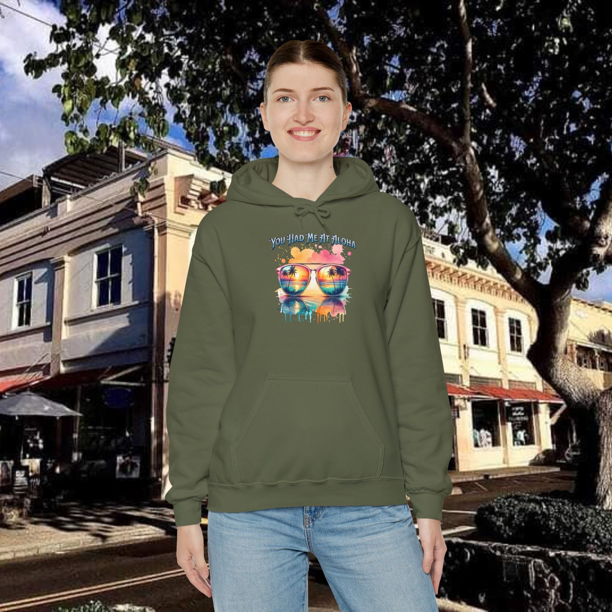 You Had Me At Aloha Hooded Sweatshirt Unisex Heavy Blend