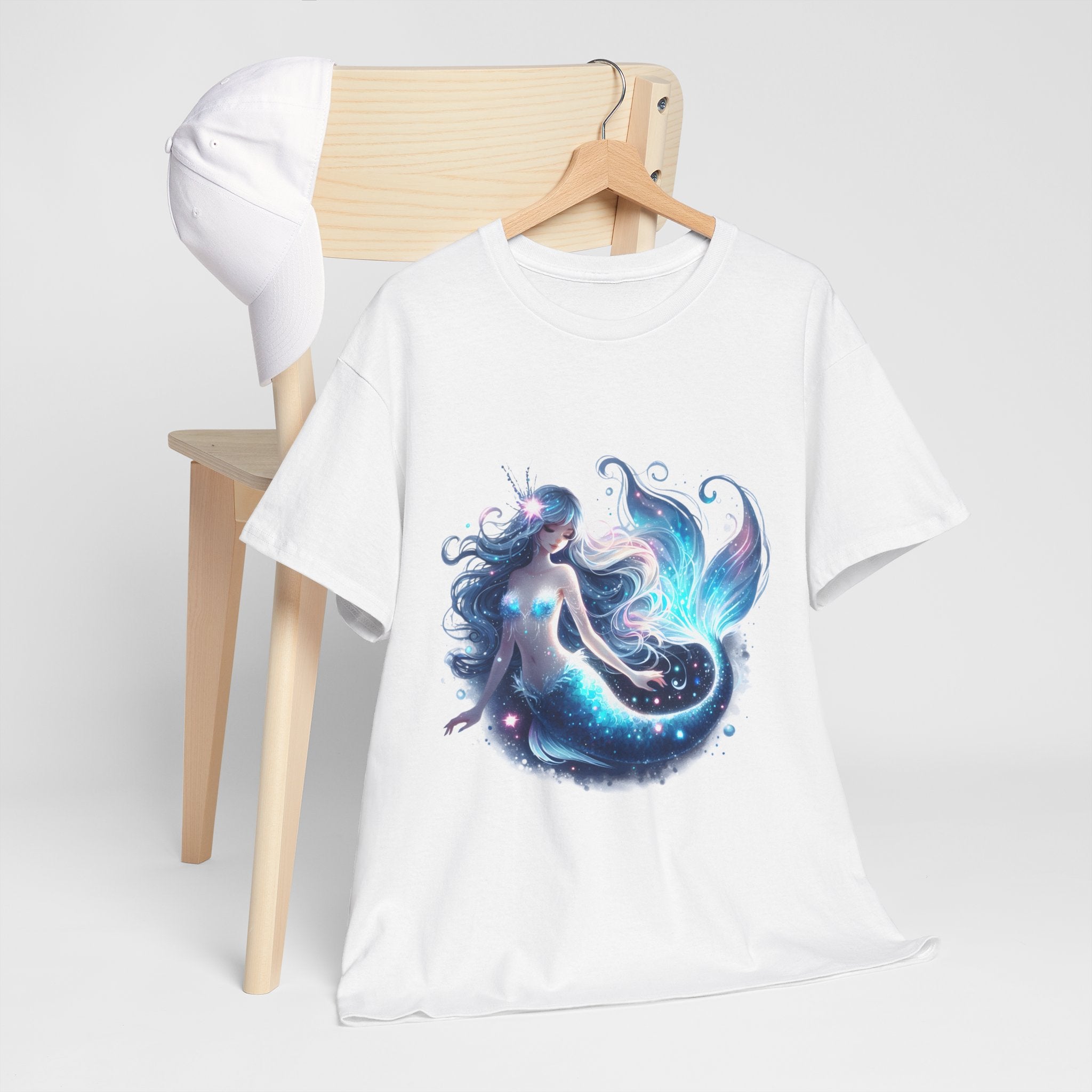 Blue Mermaid Heavy Cotton Tee shirt Unisex