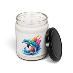 Rainbow dolphin Scented Soy Candle, 9oz