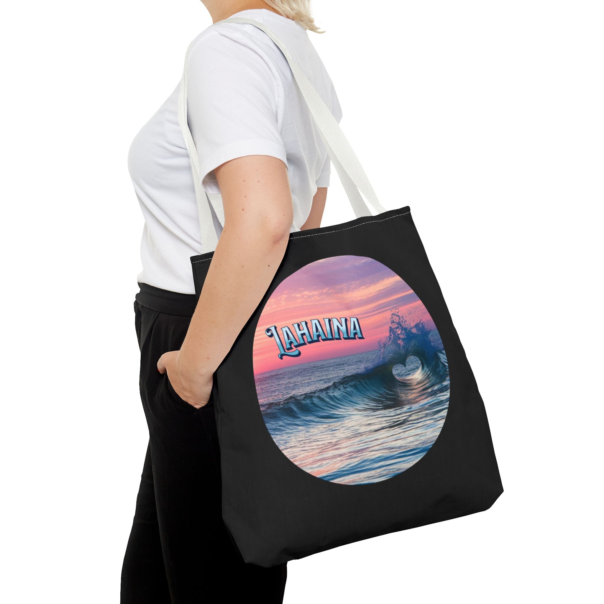 Lahaina Heart Wave Tote Bag