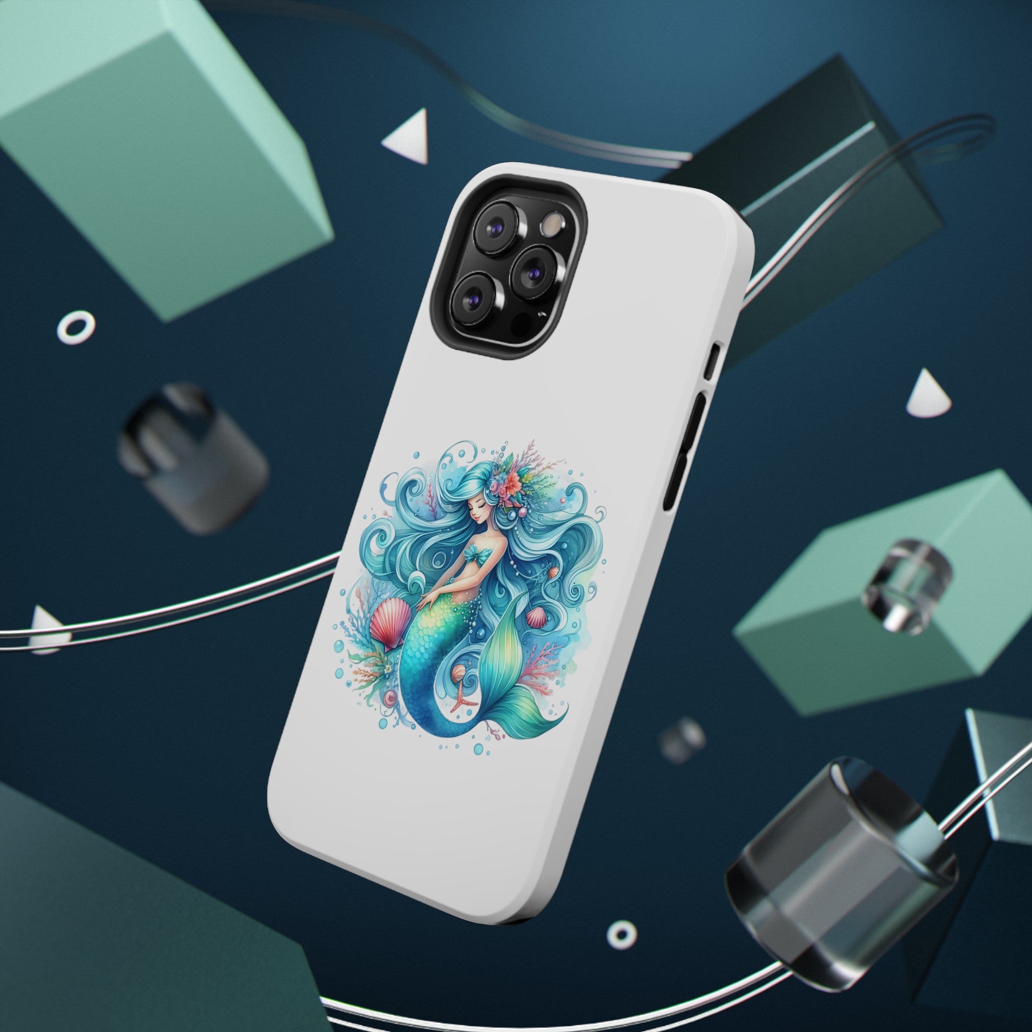 Dreamy Mermaid White Case for phone – Impact Resistant