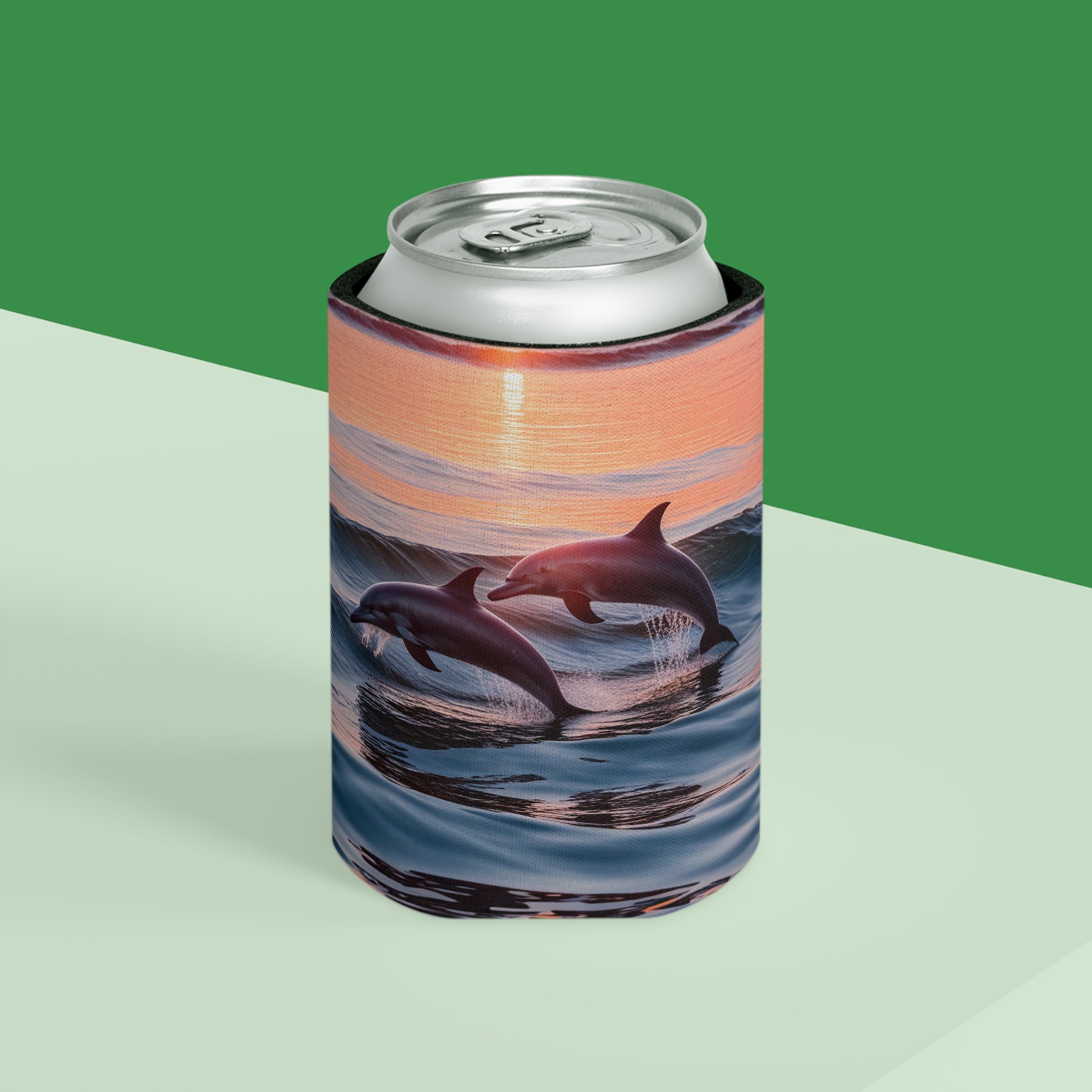 Can Cooler - 2 Dolphin Sunset