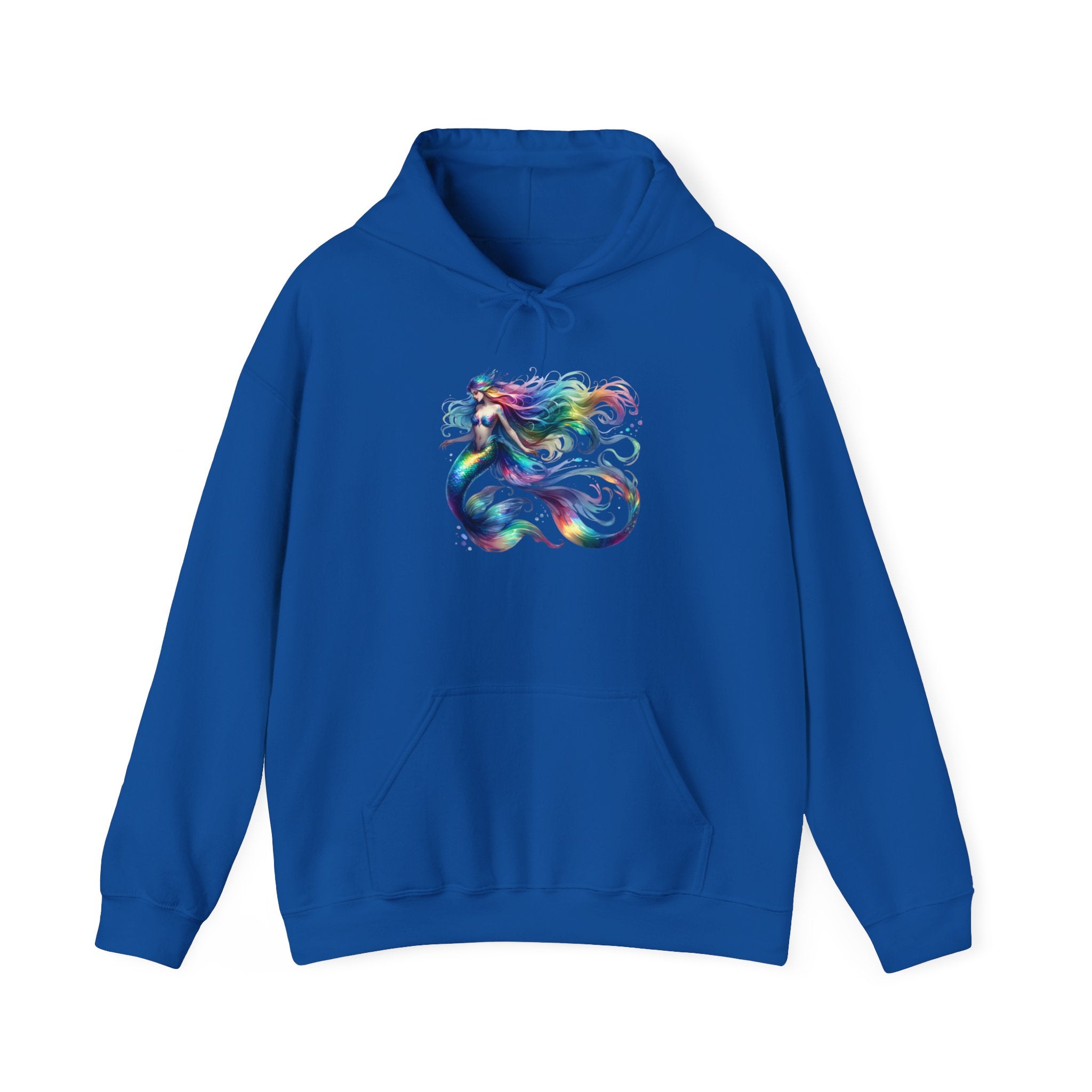 Rainbow Mermaid Hooded Sweatshirt Unisex Heavy Blend