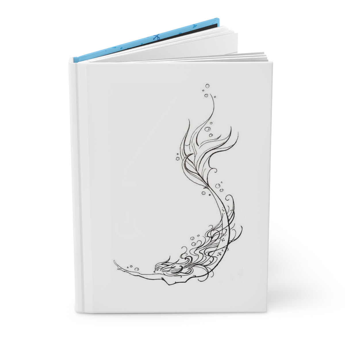 Line Mermaid Hardcover Journal