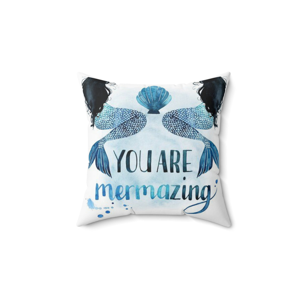 2 mermaid Spun Polyester Square Pillow