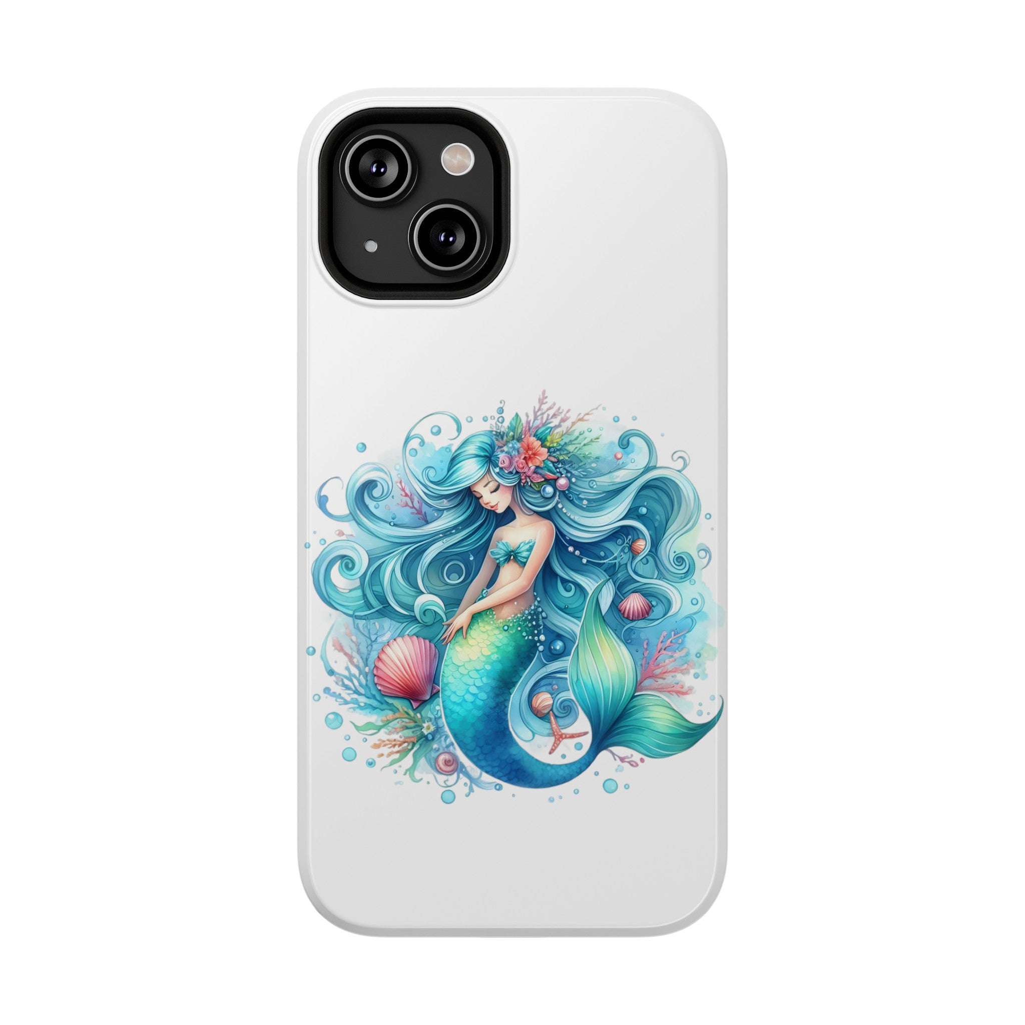 Dreamy Mermaid White Case for phone – Impact Resistant