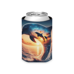 Can Cooler -3 dolphin sunset