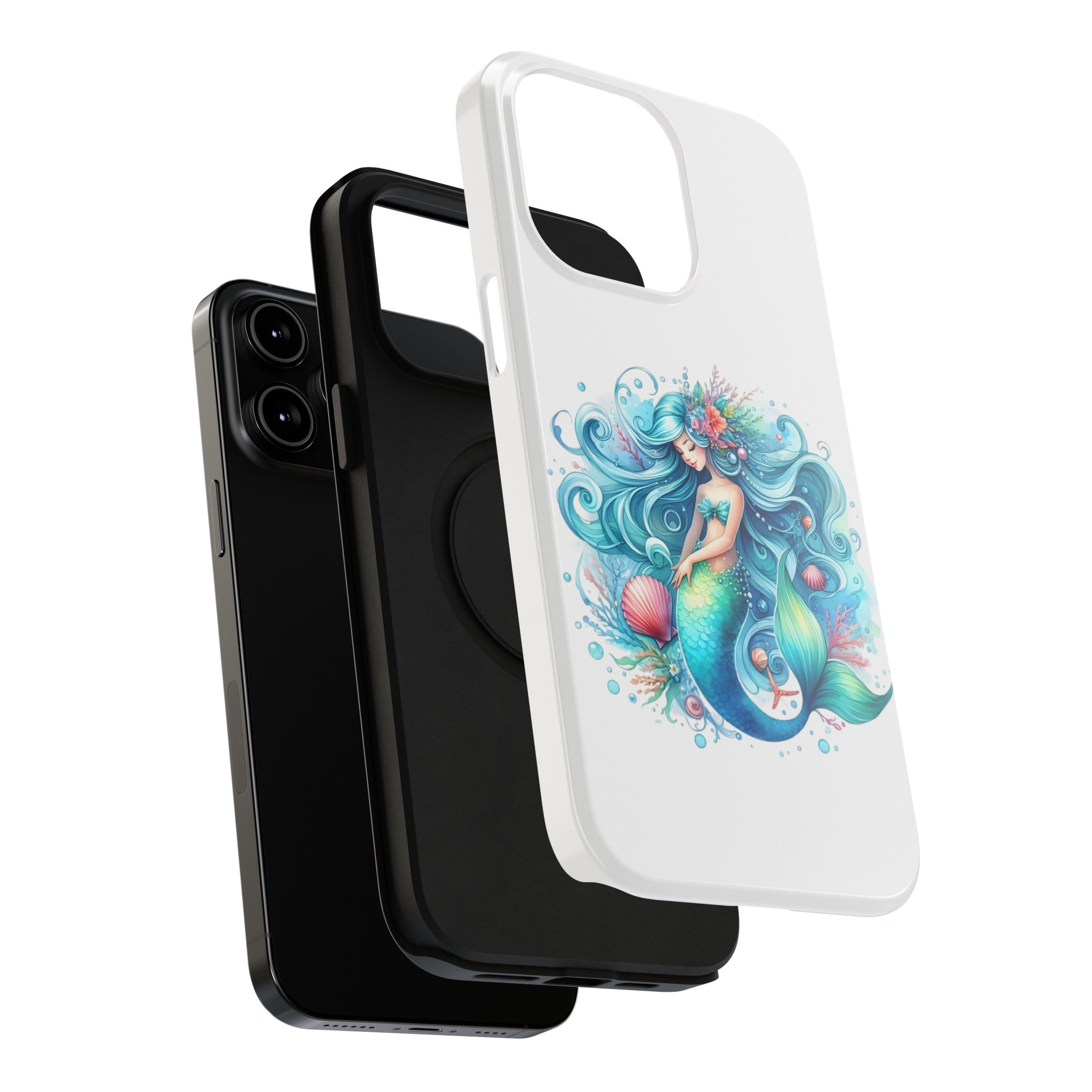 Dreamy Mermaid White Case for phone – Impact Resistant