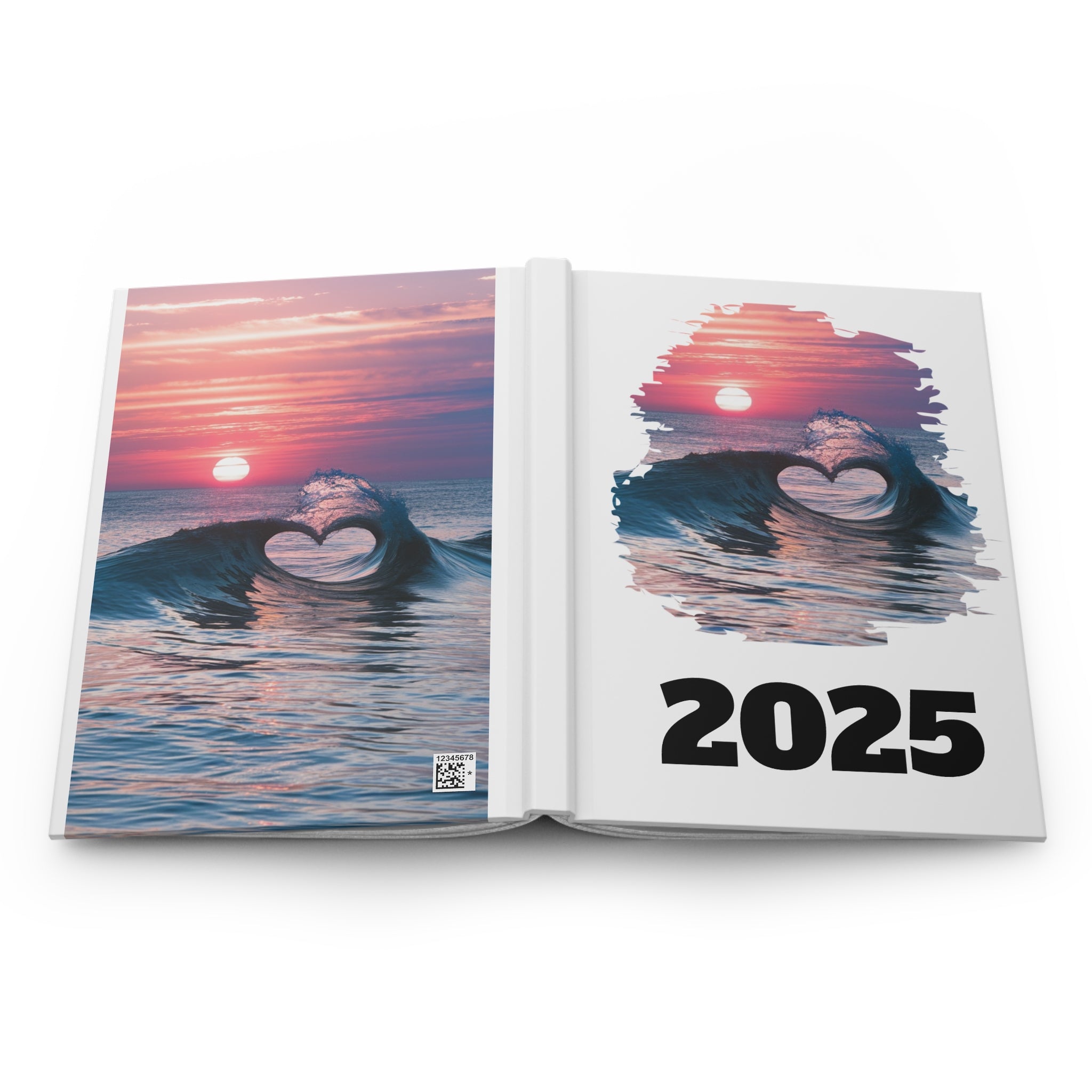 2025 heart wave Hardcover Journal Matte