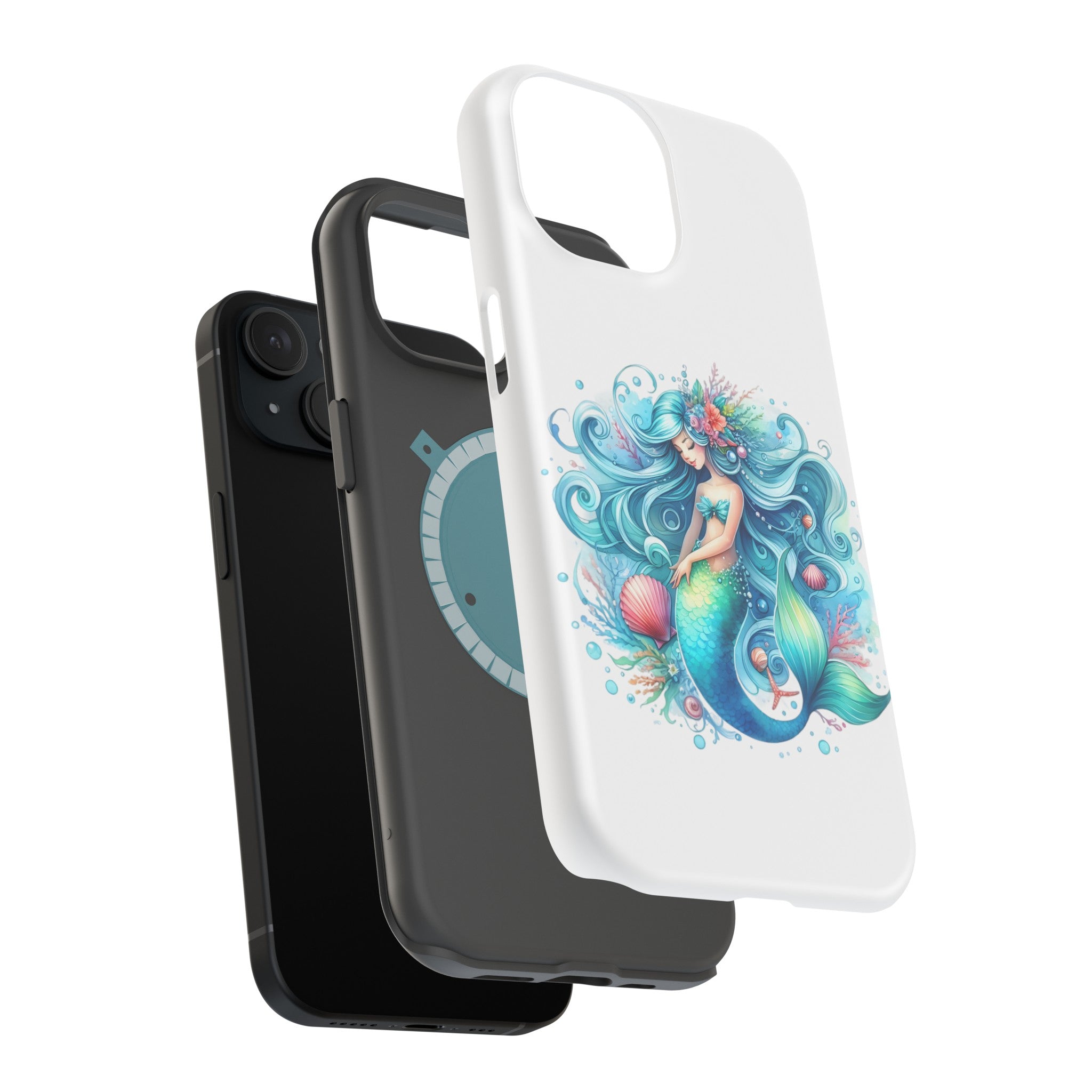 Dreamy Mermaid White Case for phone – Impact Resistant