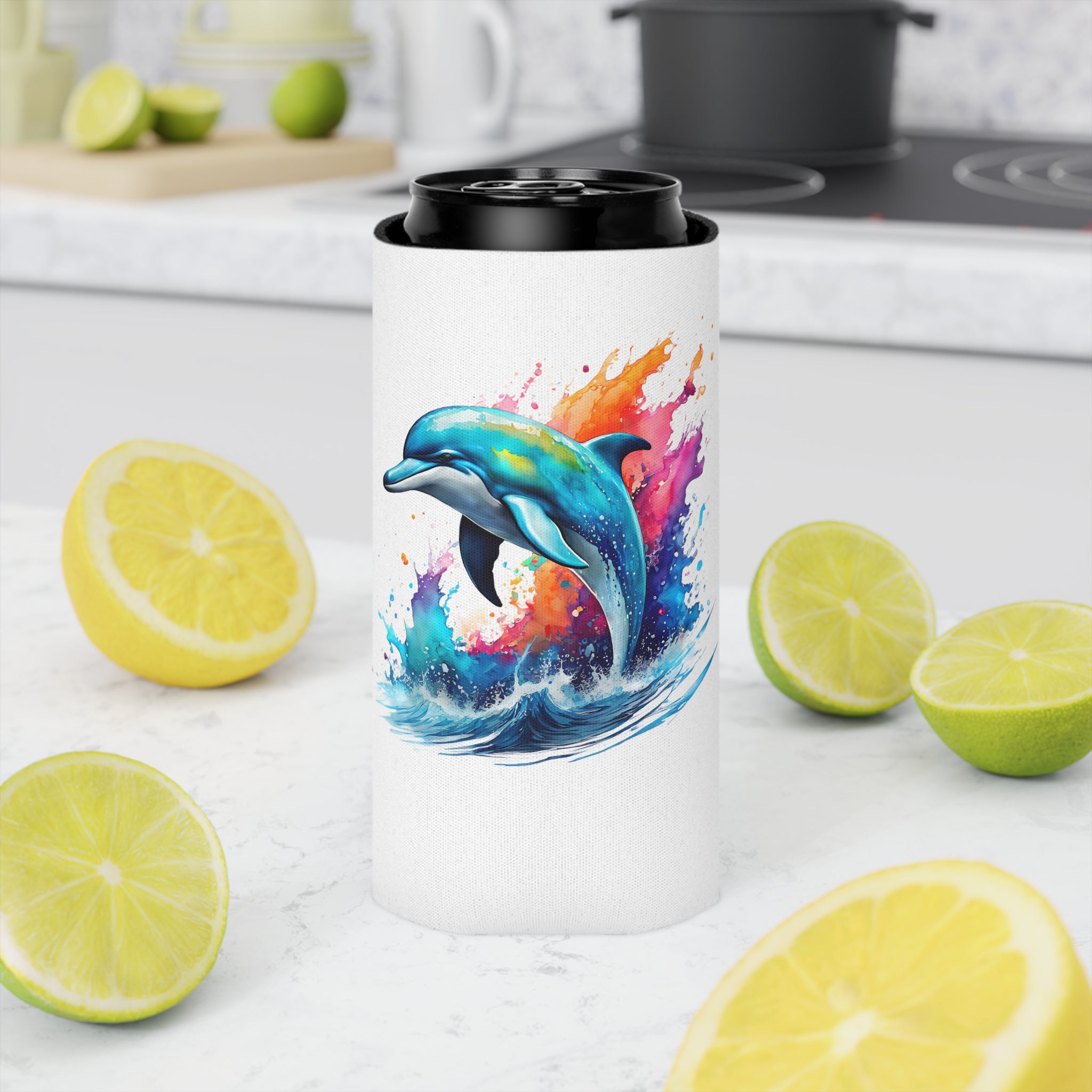 Can Cooler -Rainbow Dolphin