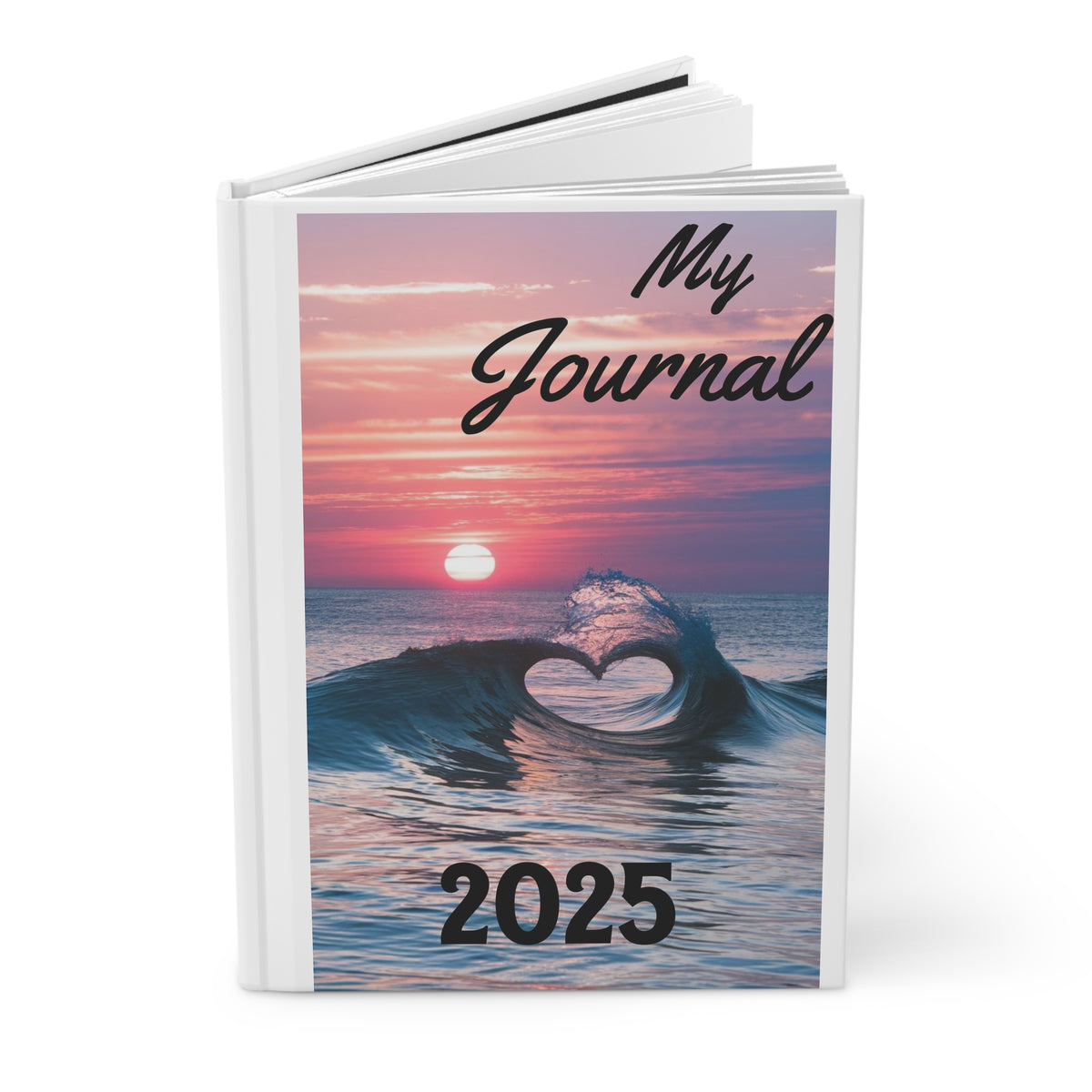 Heart wave Hardcover Journal Matte