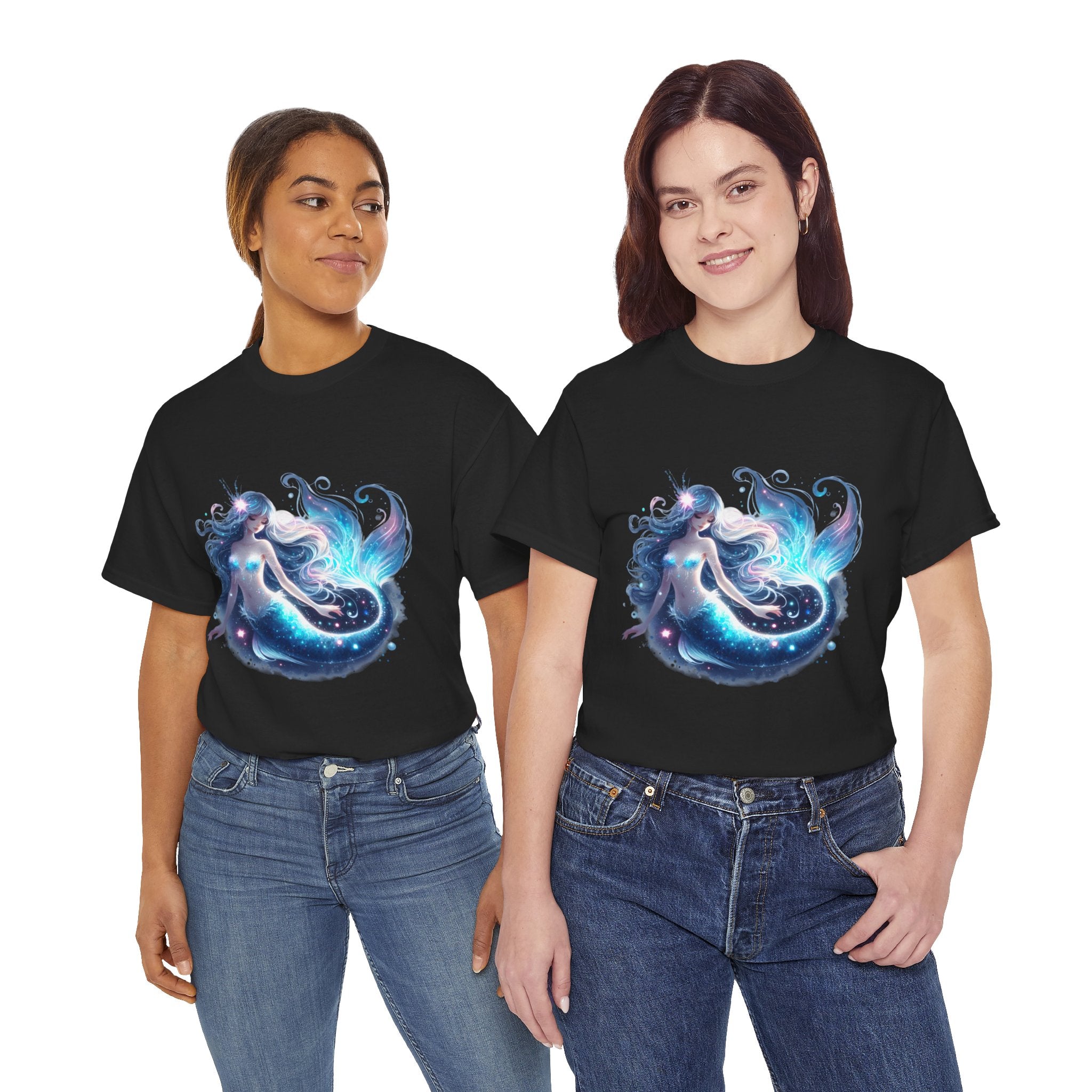 Blue Mermaid Heavy Cotton Tee shirt Unisex