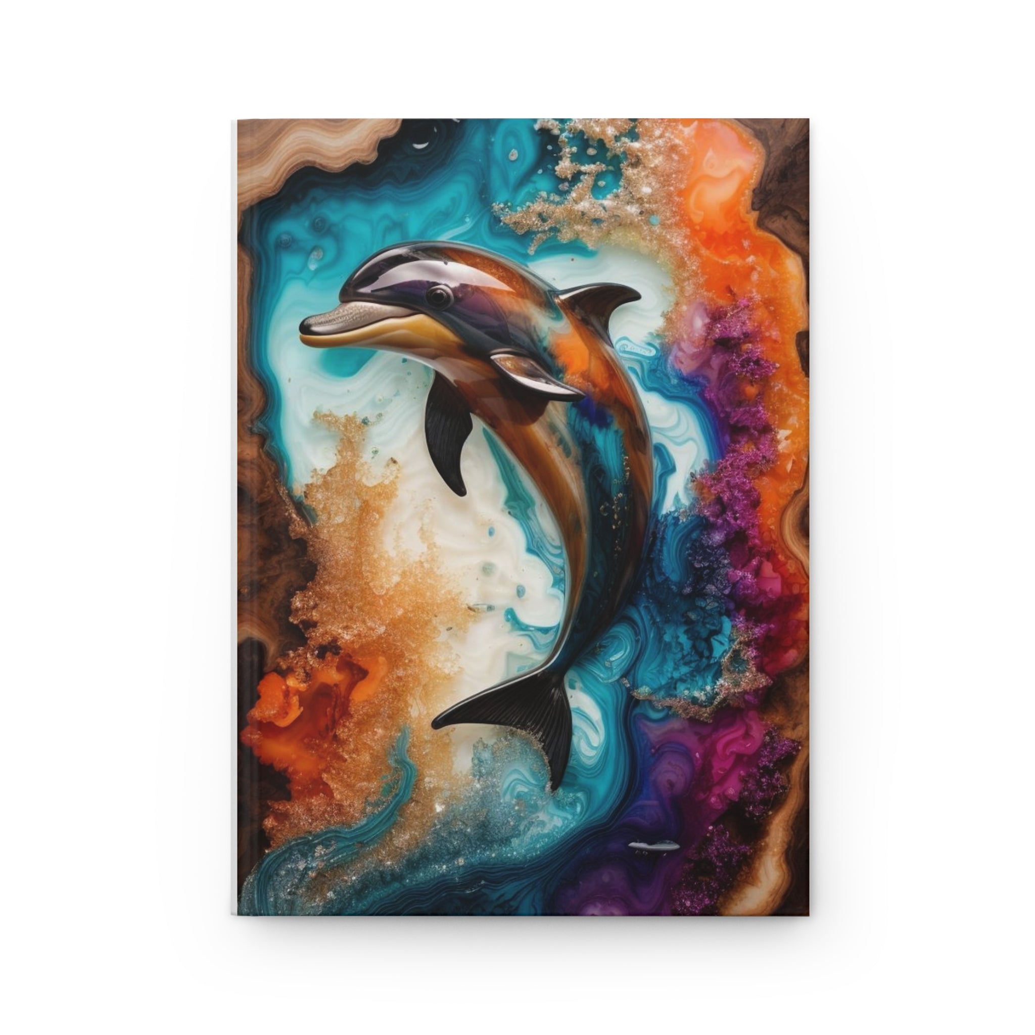 Mystic Waters Dolphin Hardcover Journal