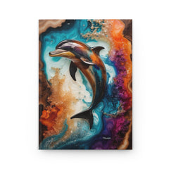 Mystic Waters Dolphin Hardcover Journal