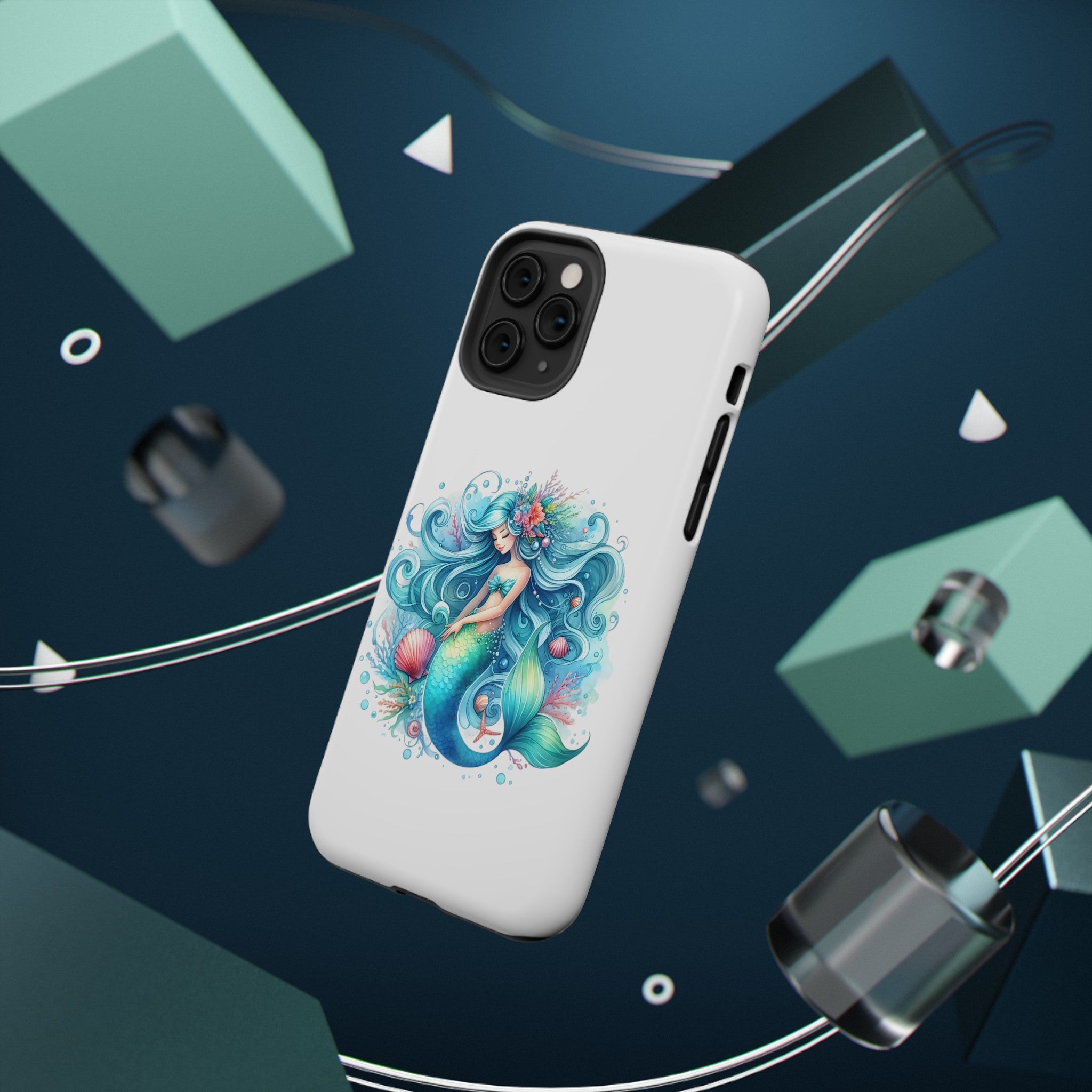 Dreamy Mermaid White Case for phone – Impact Resistant