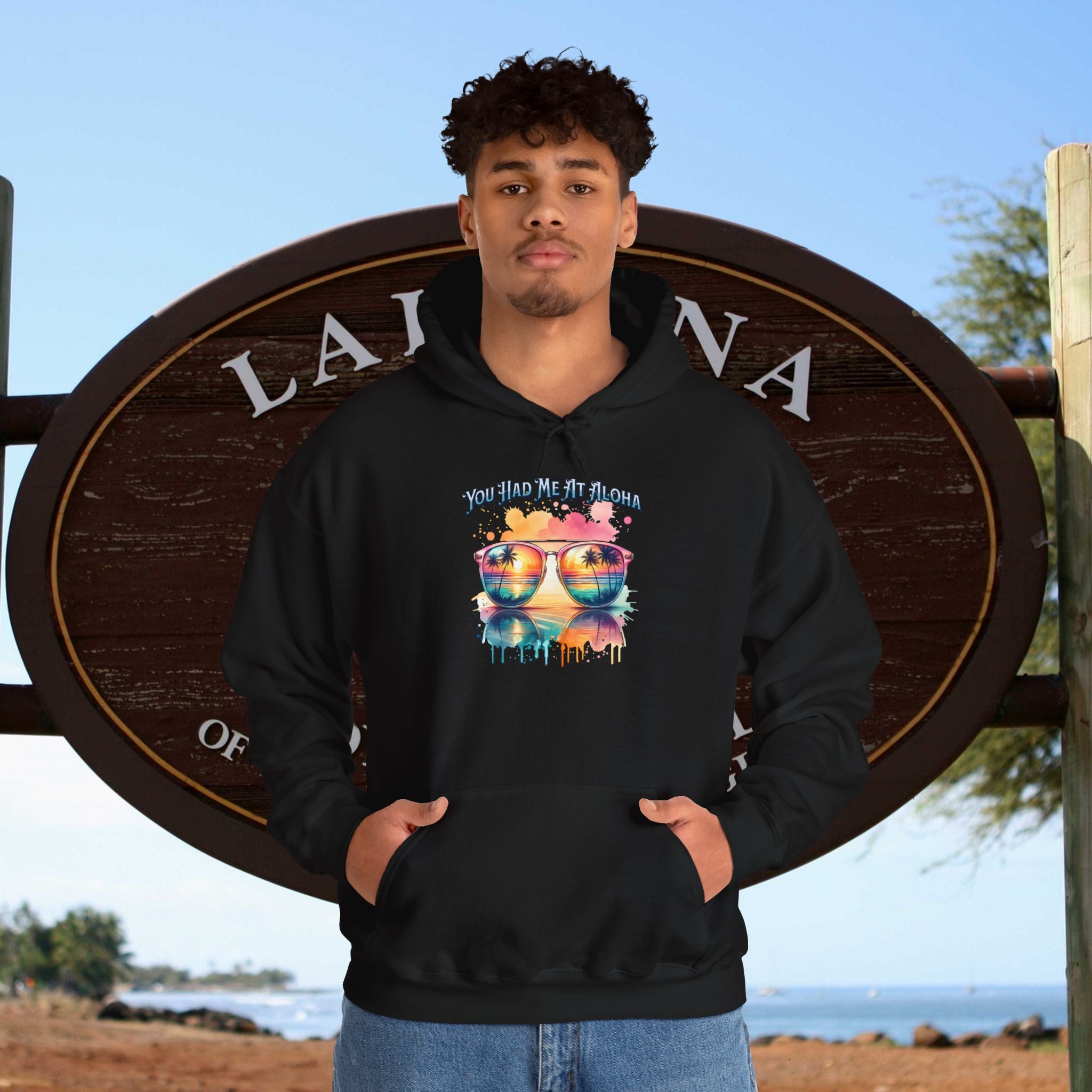 You Had Me At Aloha Hooded Sweatshirt Unisex Heavy Blend