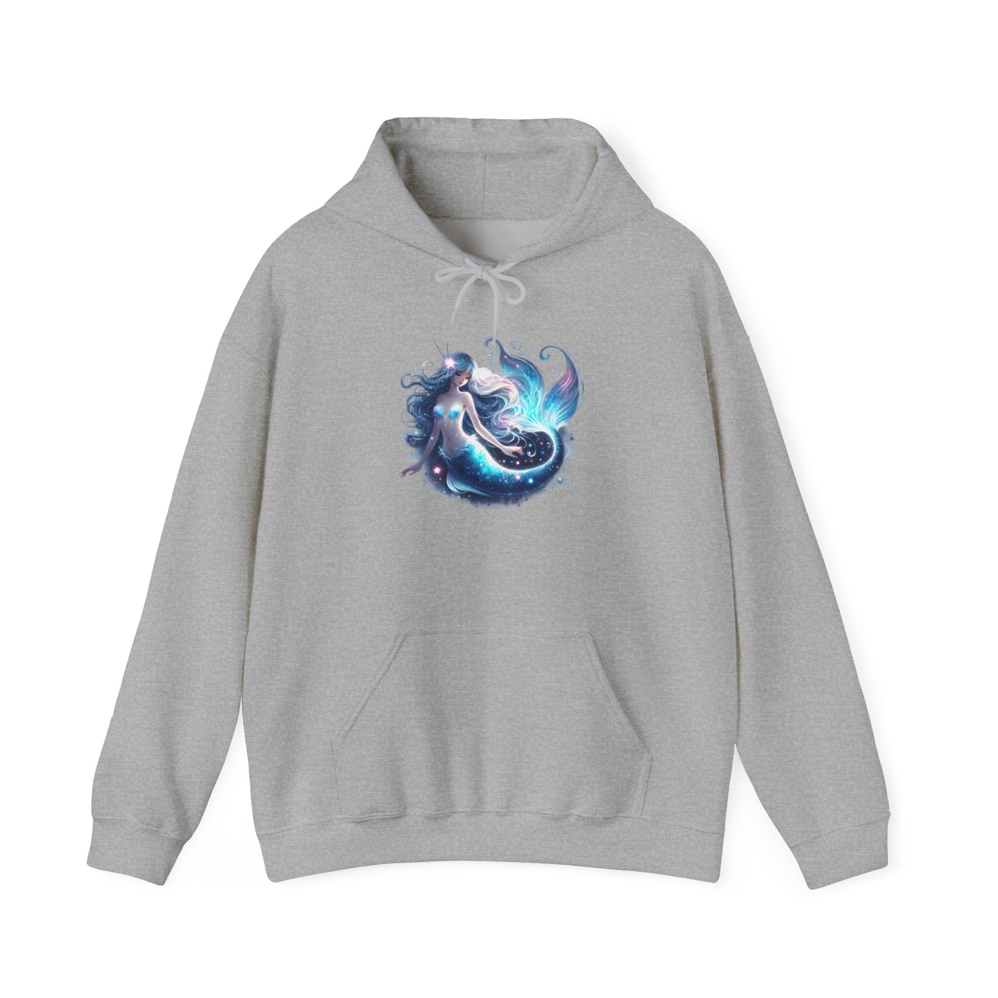 Blue Mermaid Hooded Sweatshirt Unisex Heavy Blend