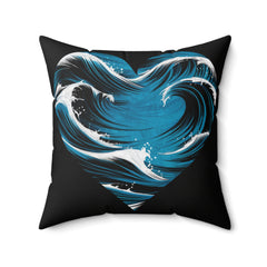 Ocean wave Spun Polyester Square Pillow