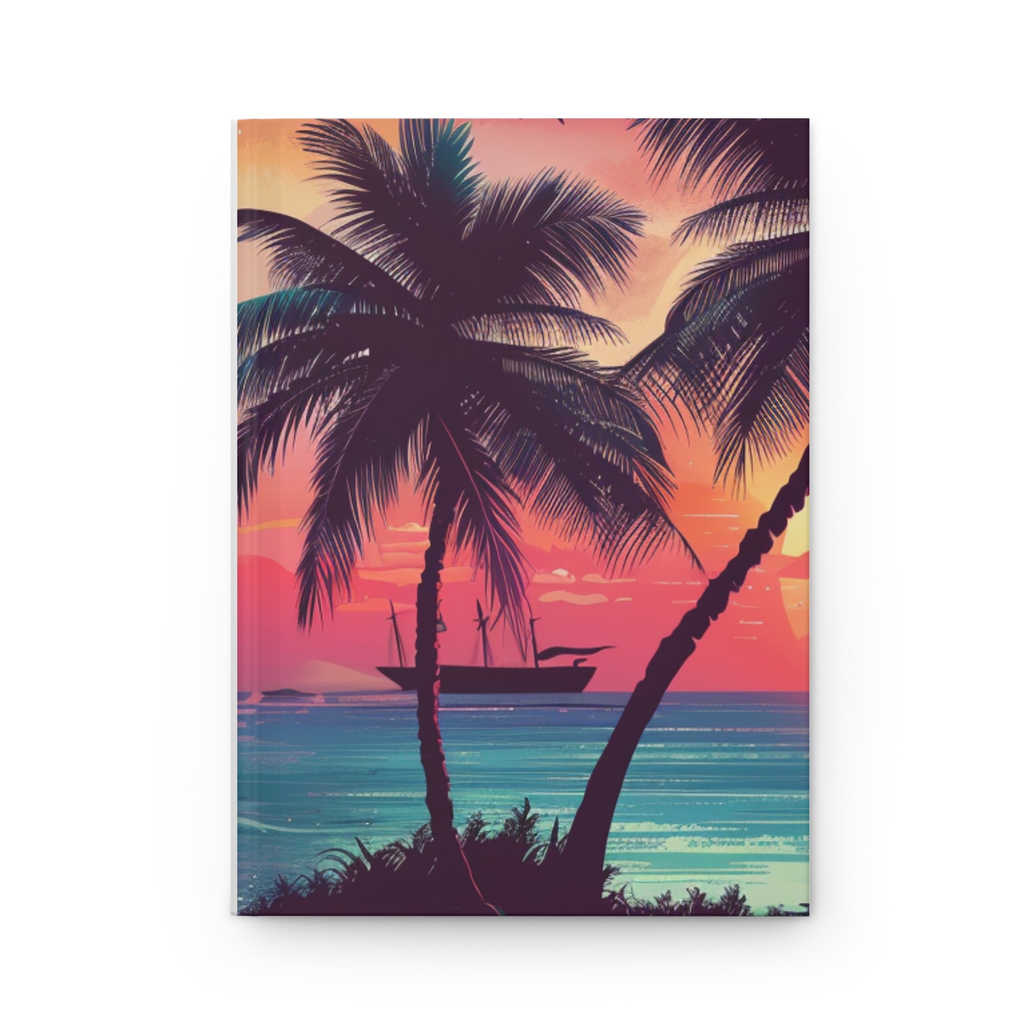 Retro Palms Hardcover Journal