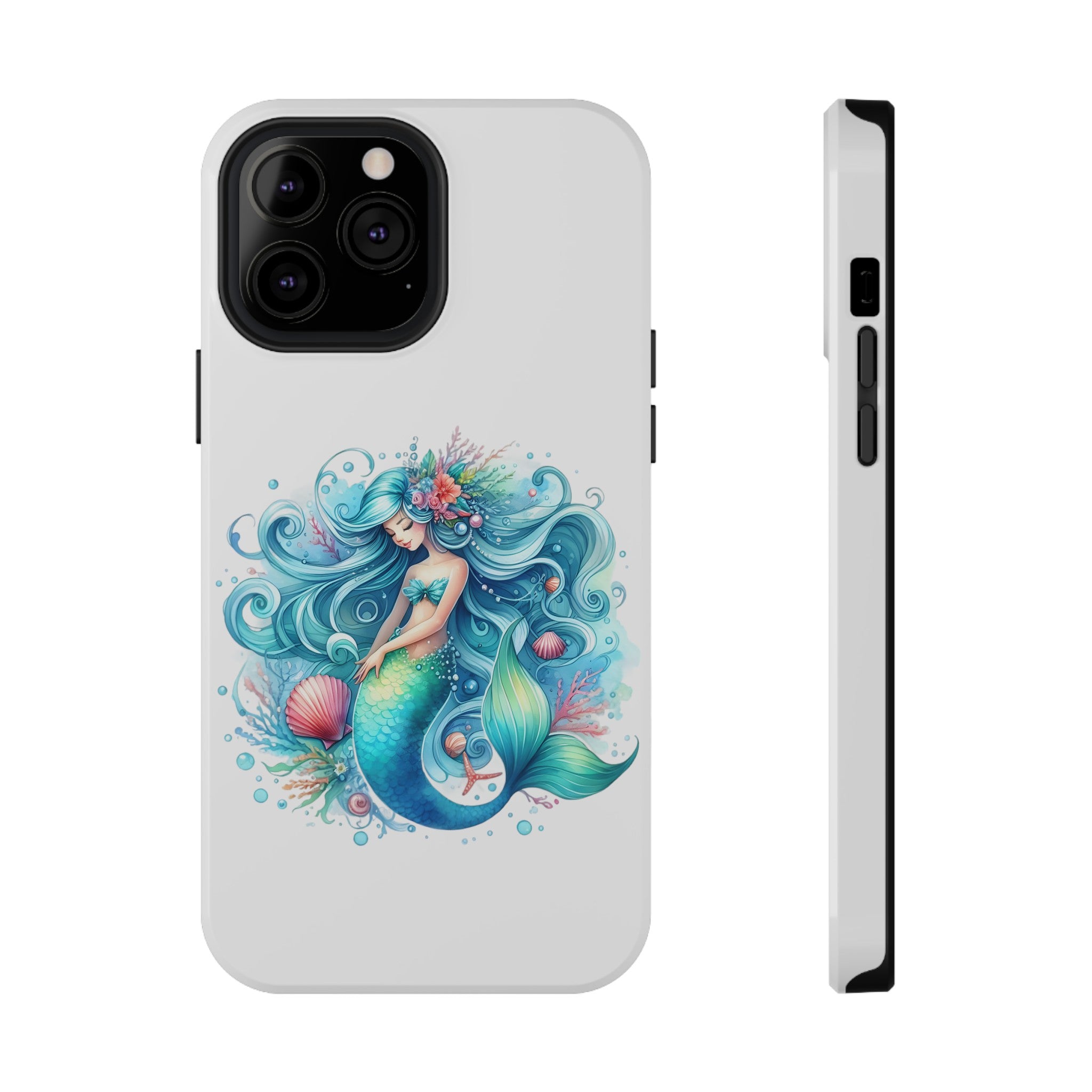 Dreamy Mermaid White Case for phone – Impact Resistant