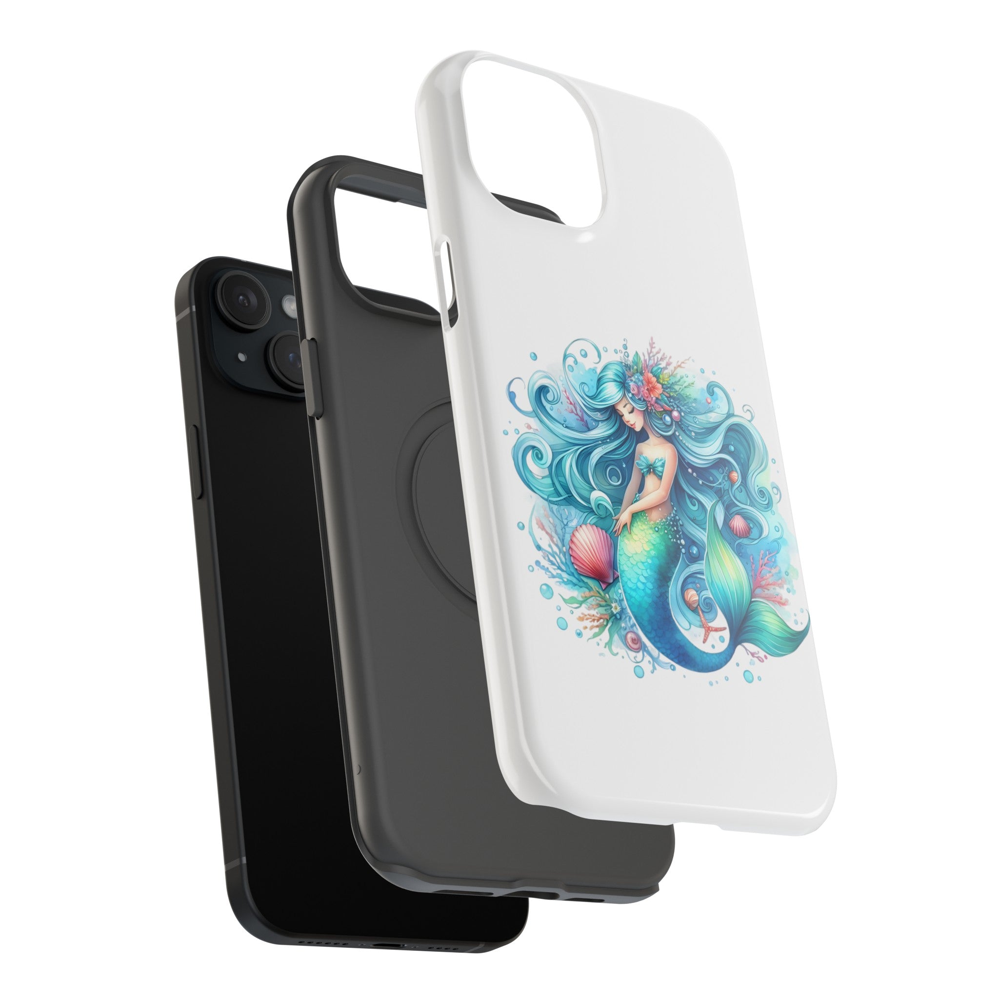 Dreamy Mermaid White Case for phone – Impact Resistant