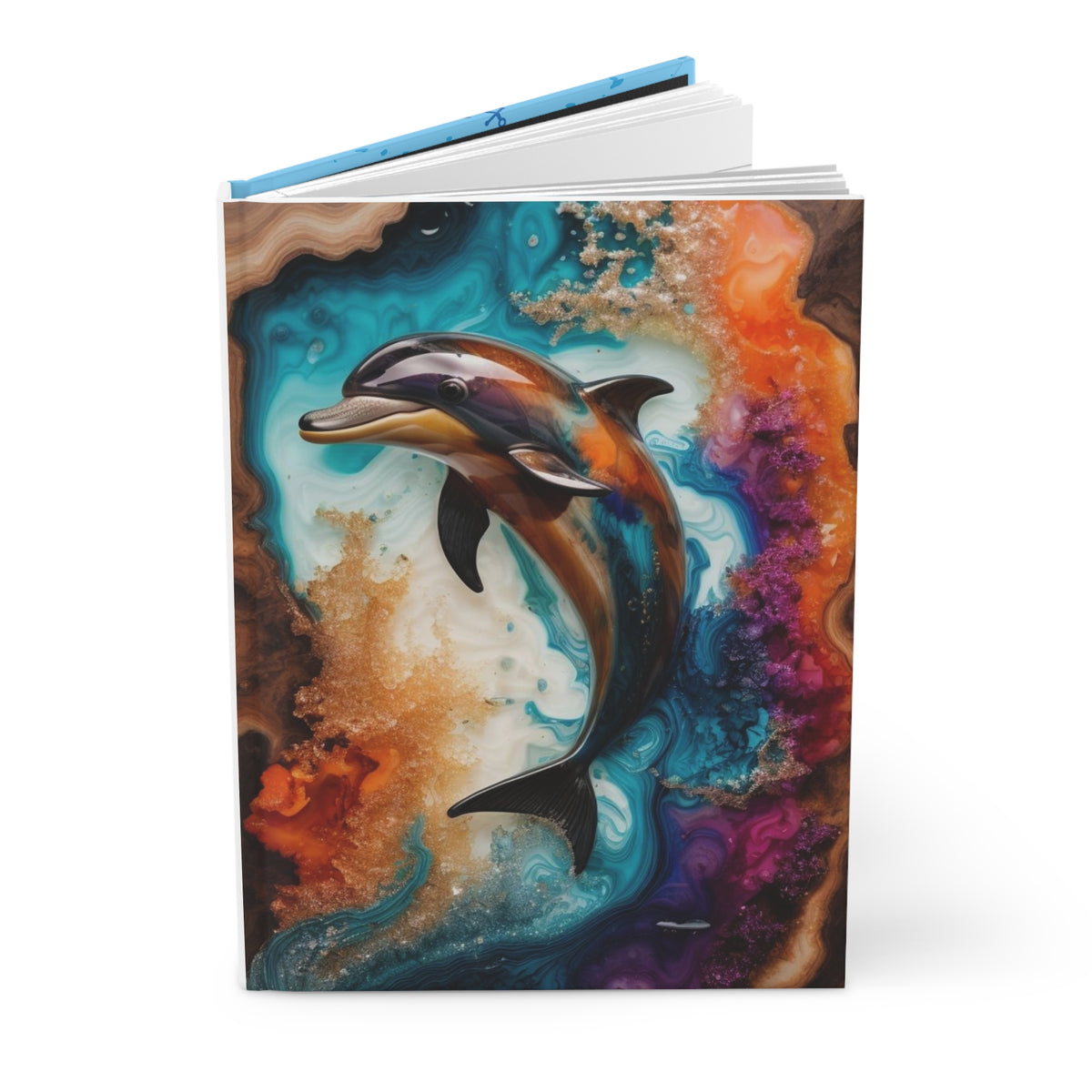 Mystic Waters Dolphin Hardcover Journal